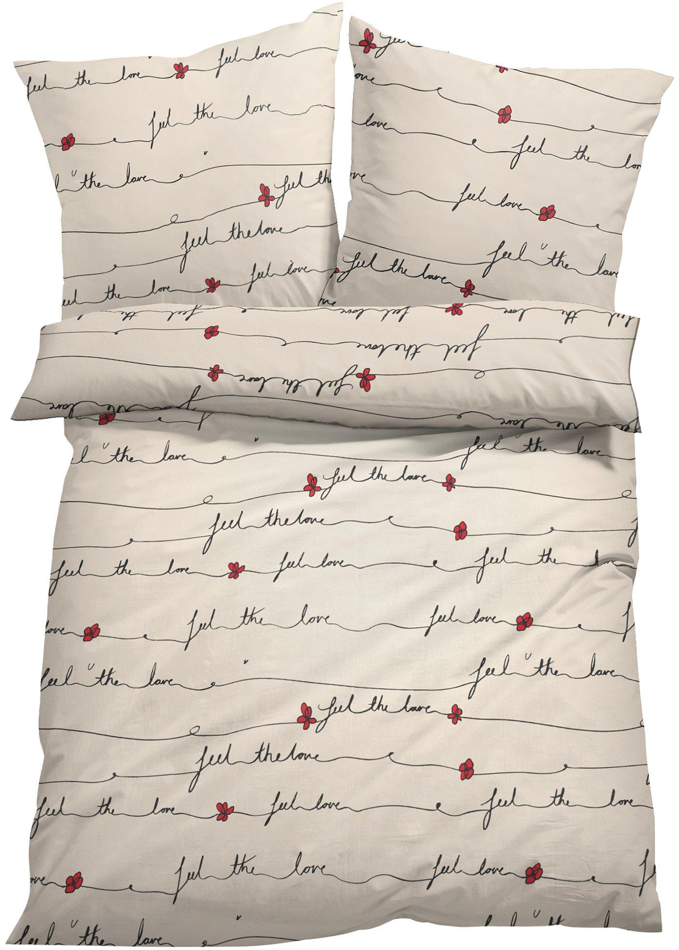 Parure de lit avec message