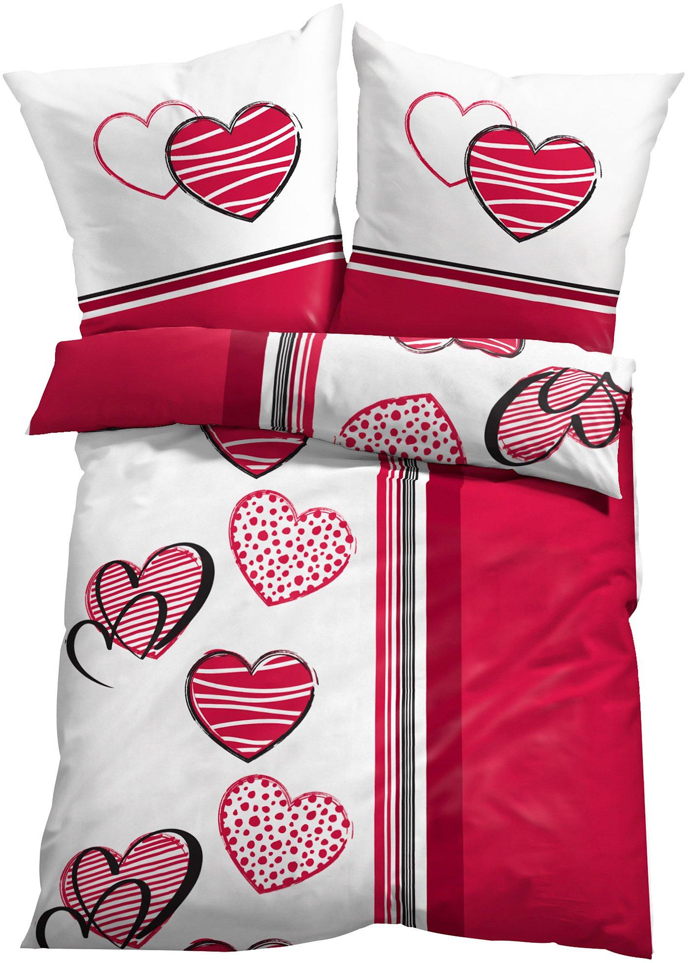 Parure de lit avec cœurs