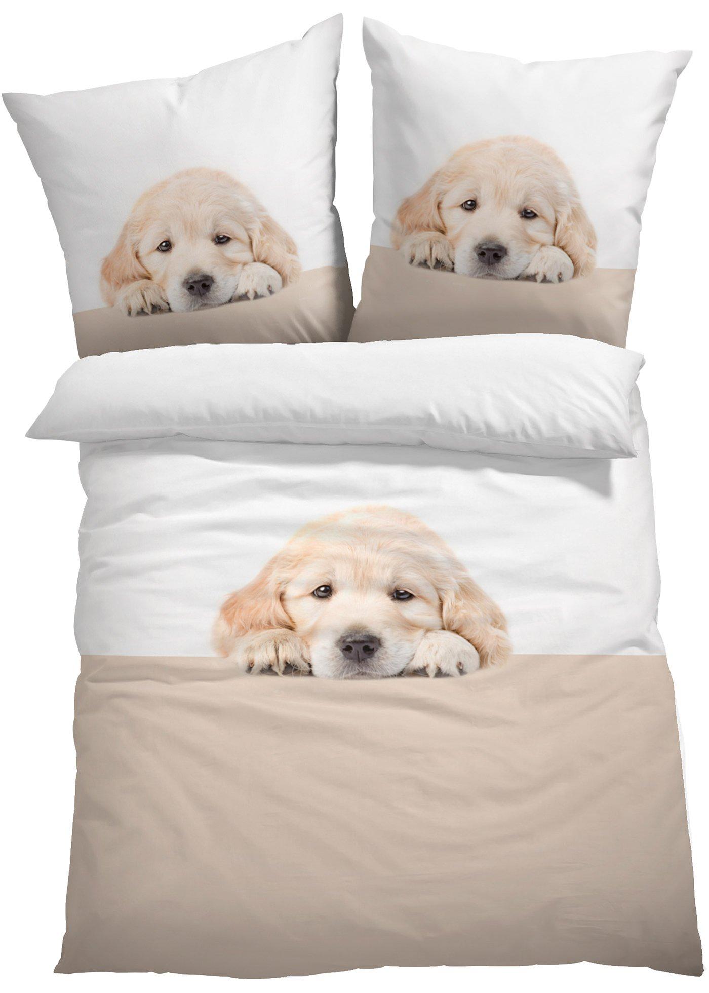 Parure de lit réversible avec chien