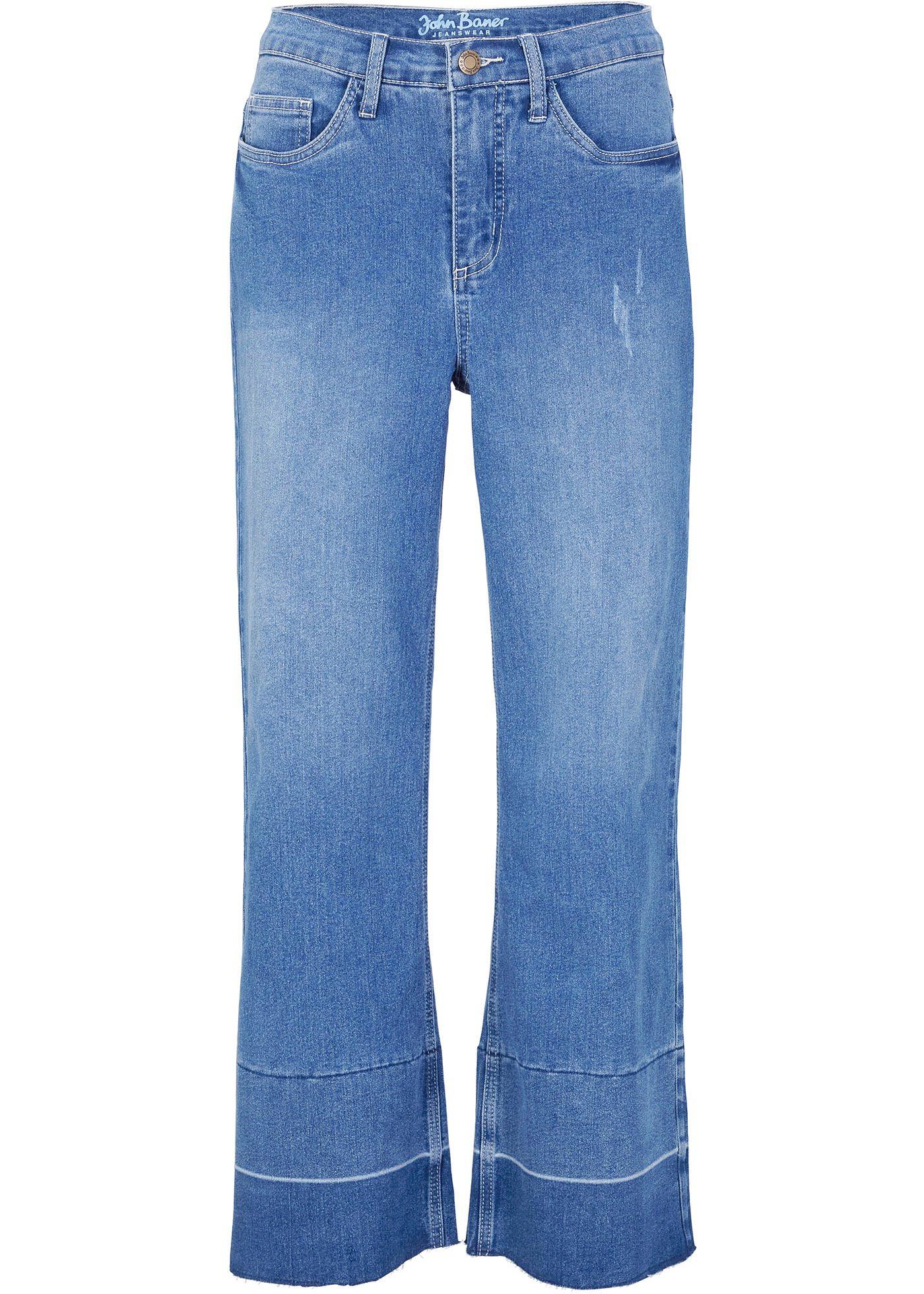 Jean extensible, jupe-culotte