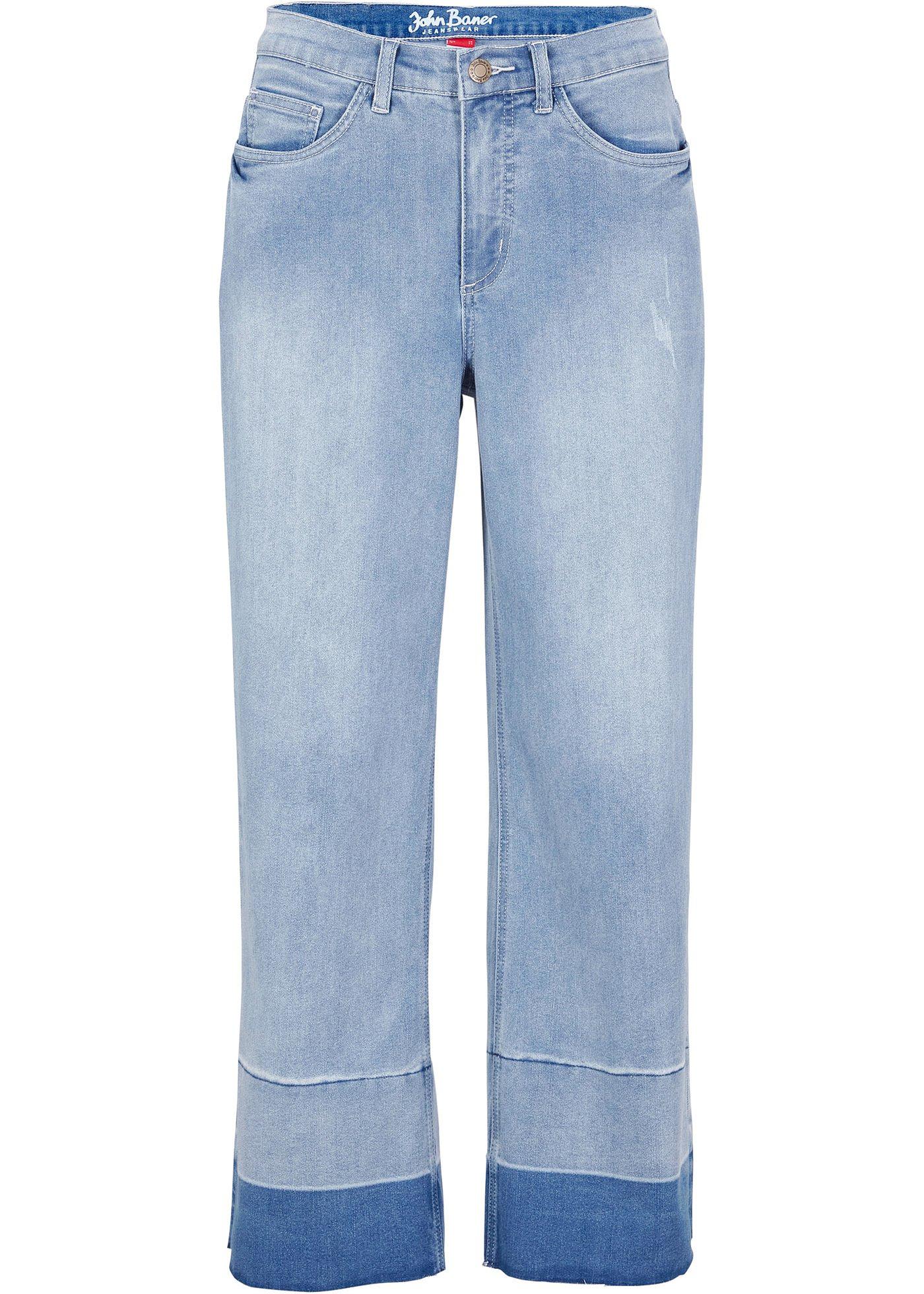Jean extensible, jupe-culotte