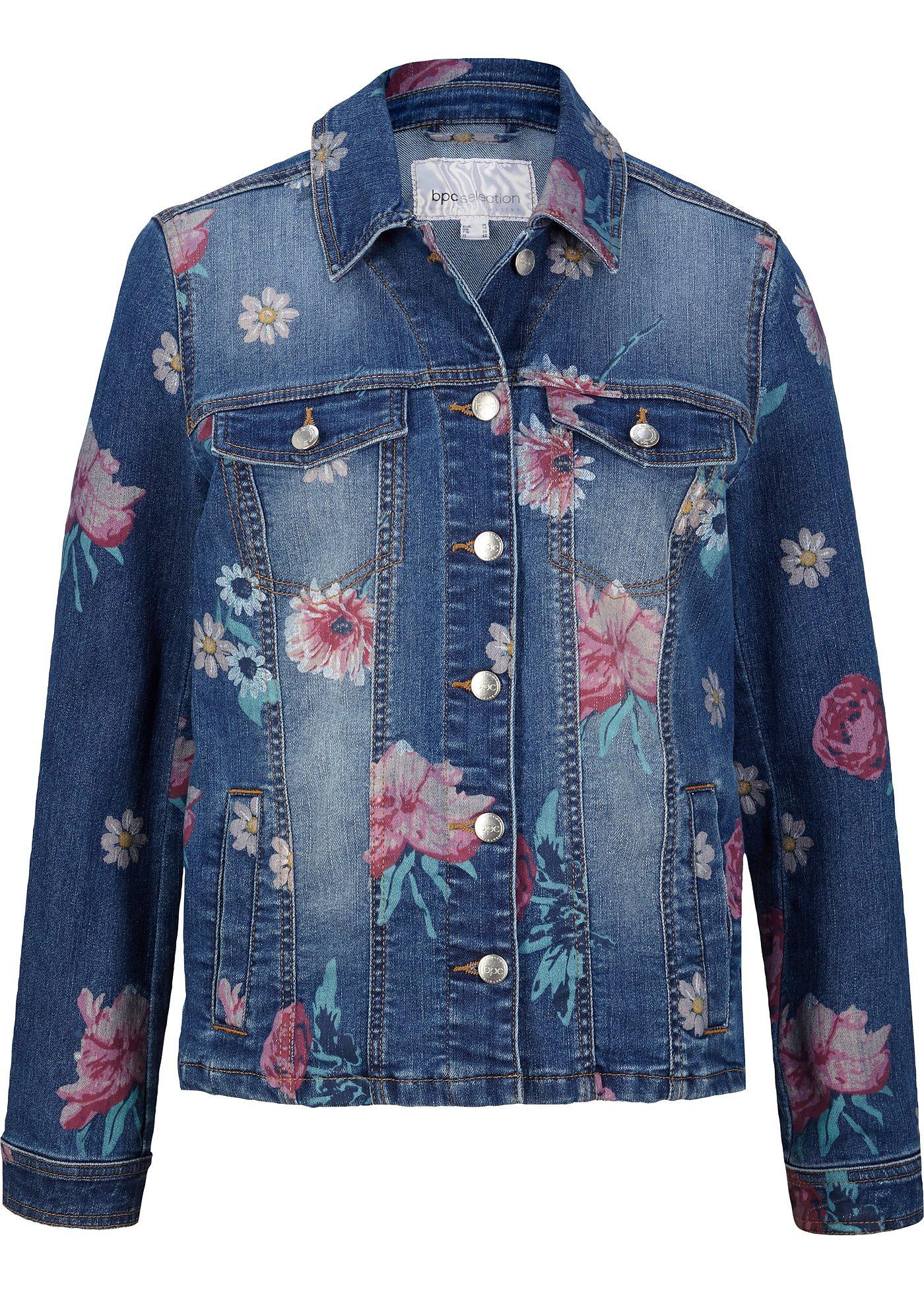 Veste en jean imprimée