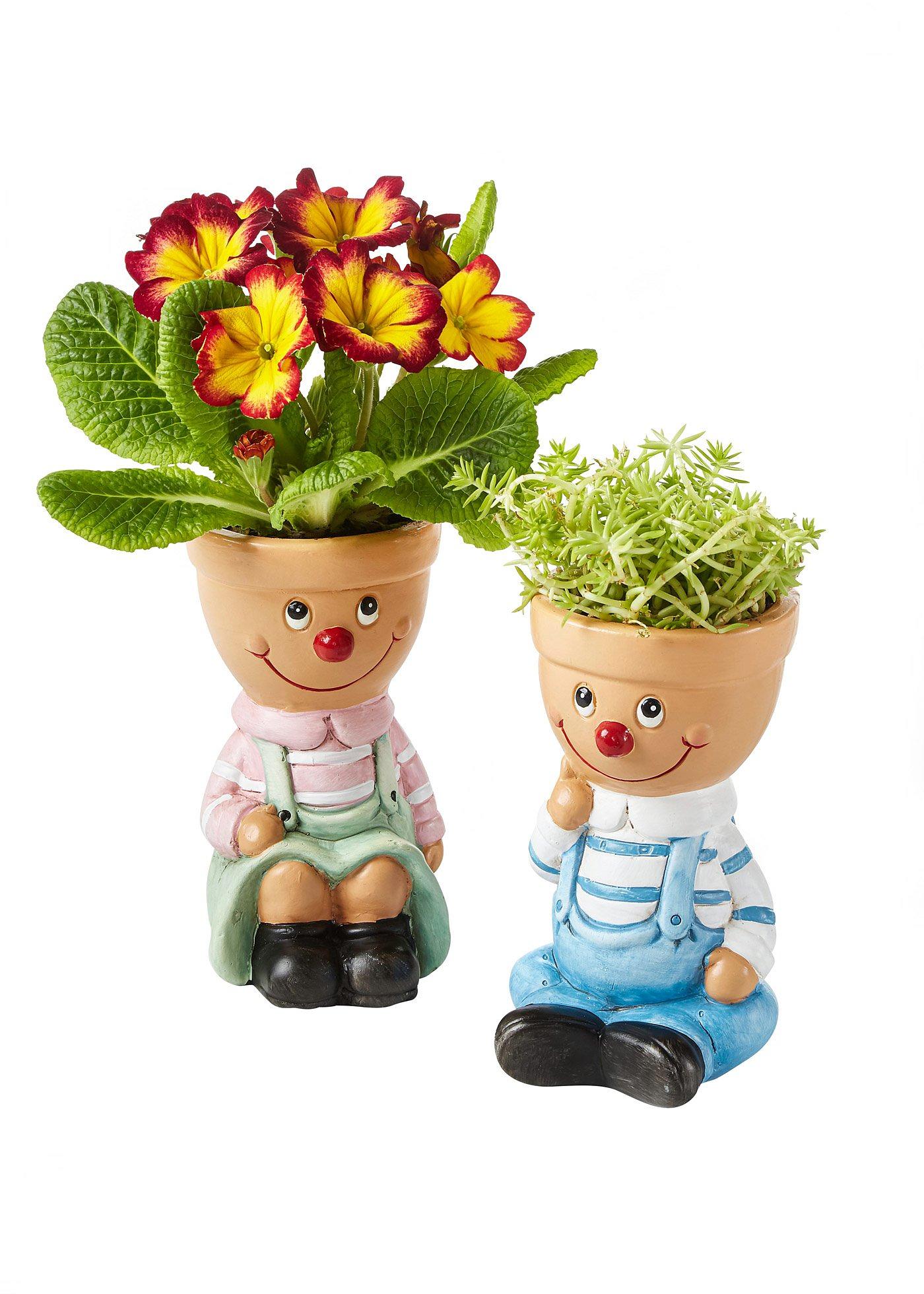 Pots de fleur boy & girl (Ens. 2 pces.)