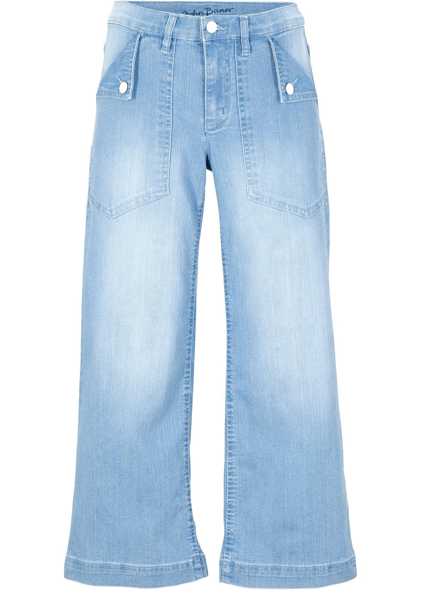 Jean 7/8 extensible, jupe-culotte