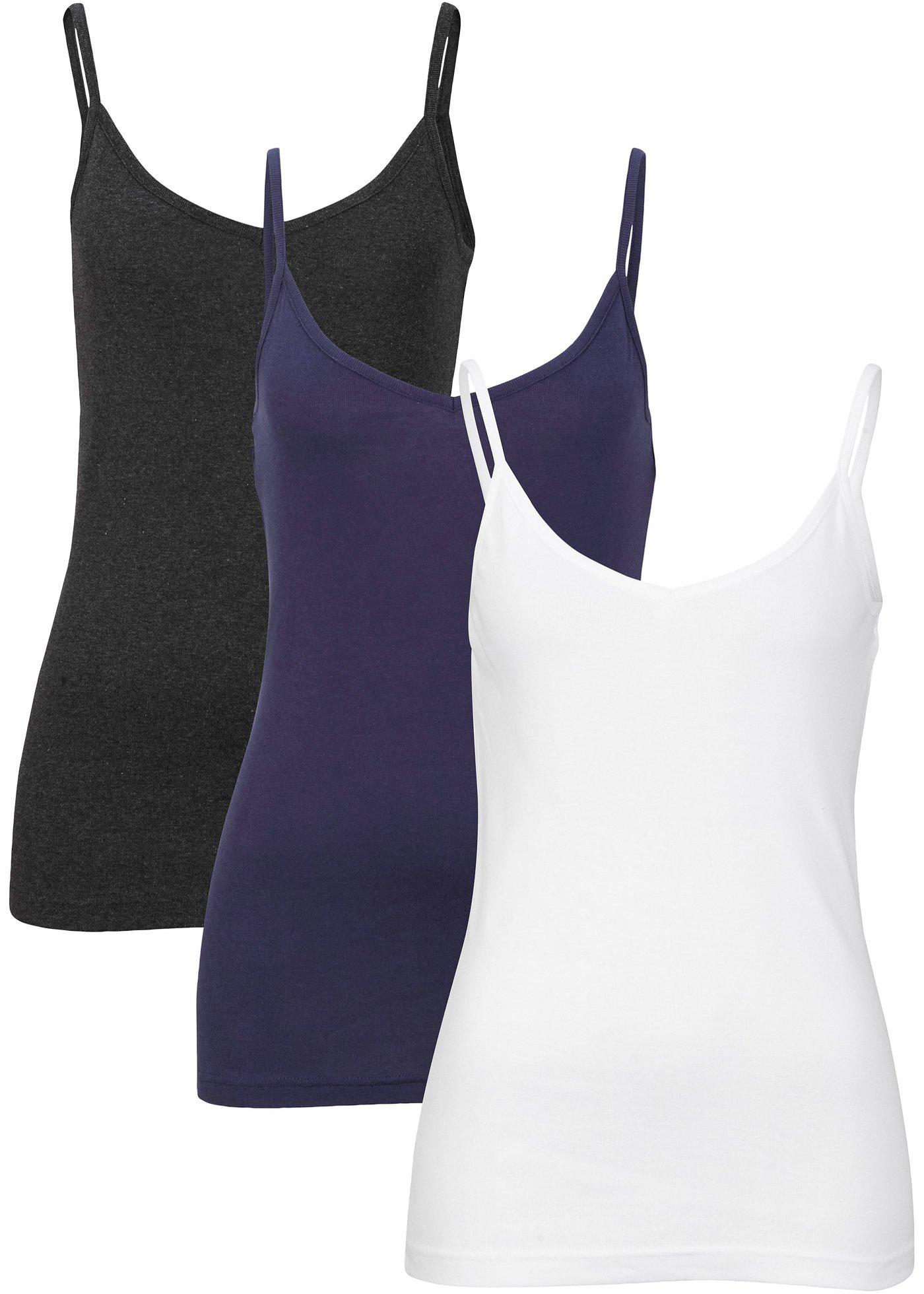 Lot de 3 tops coton avec col en V