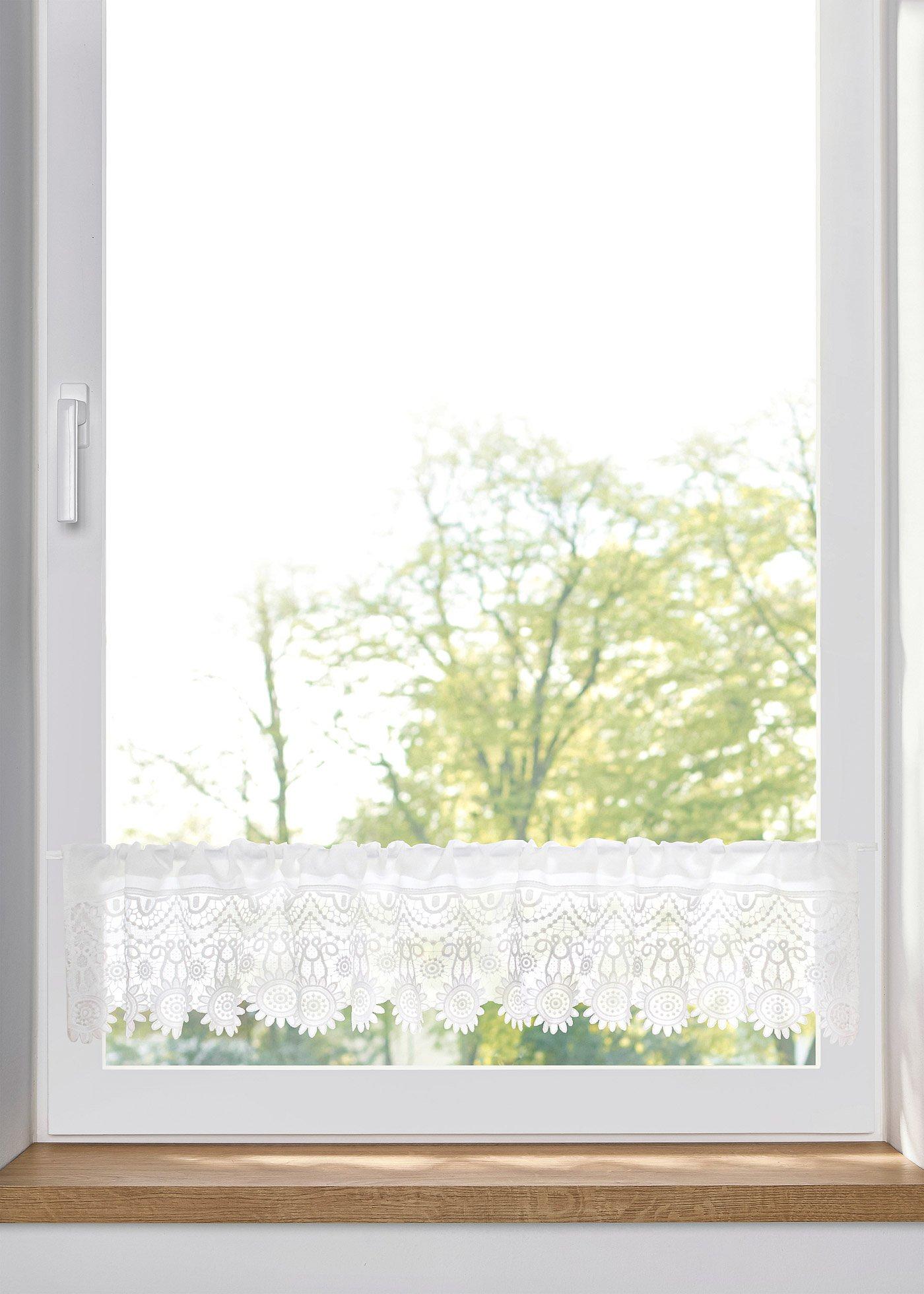 Brise-bise en crochet avec motif floral