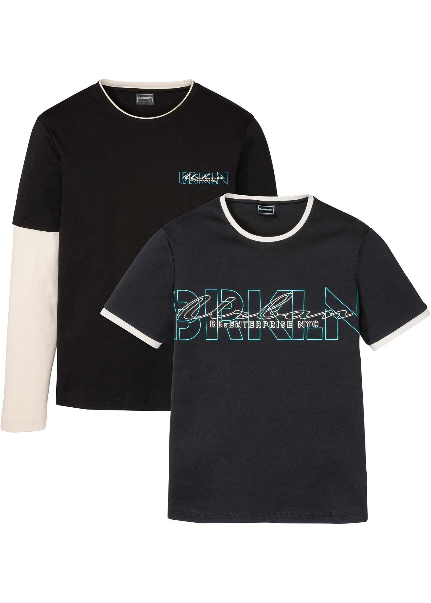 T-shirt manches longues et T-shirt (Ens. 2 pces.)