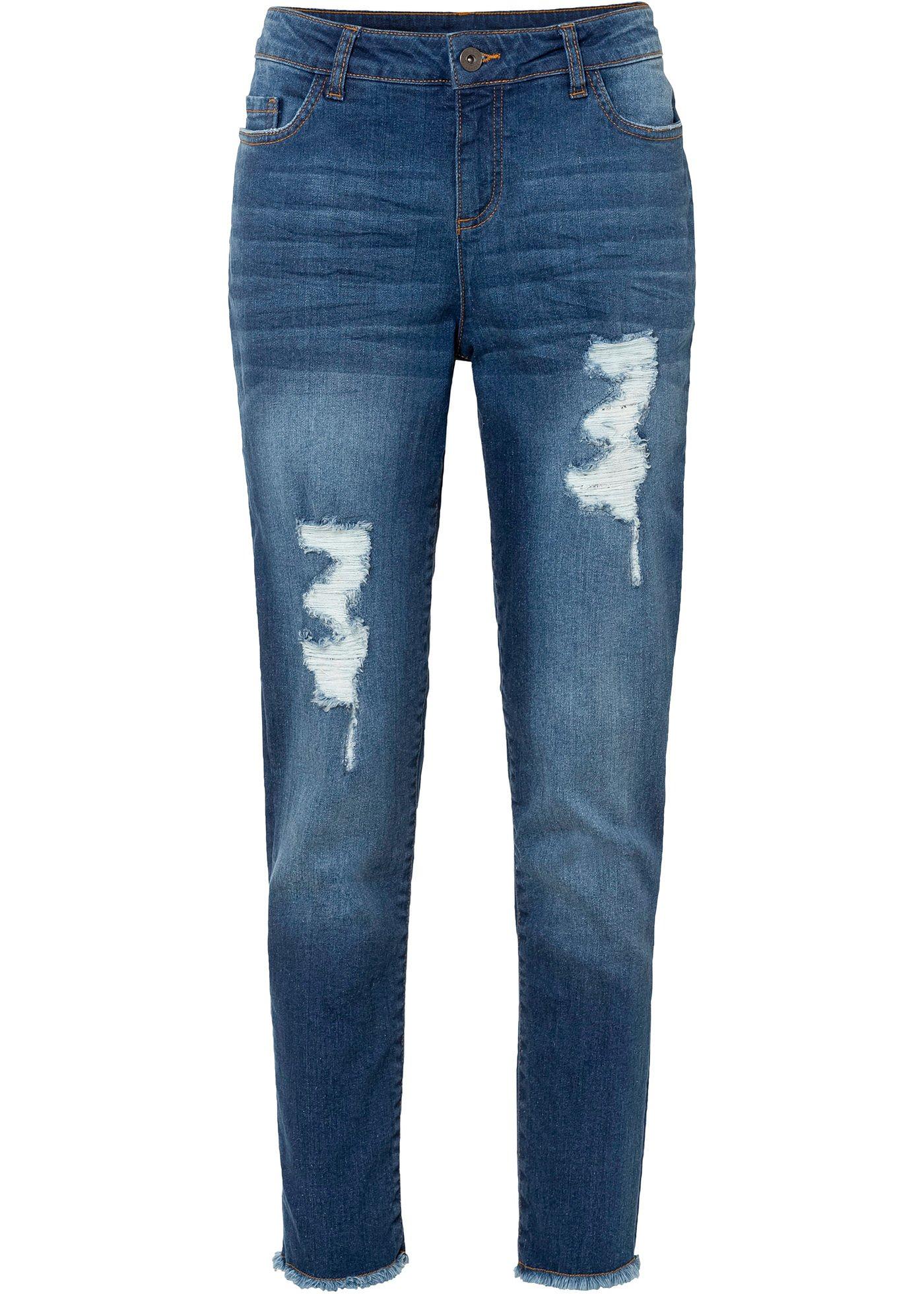 Jean Boyfriend à empiècement dentelle