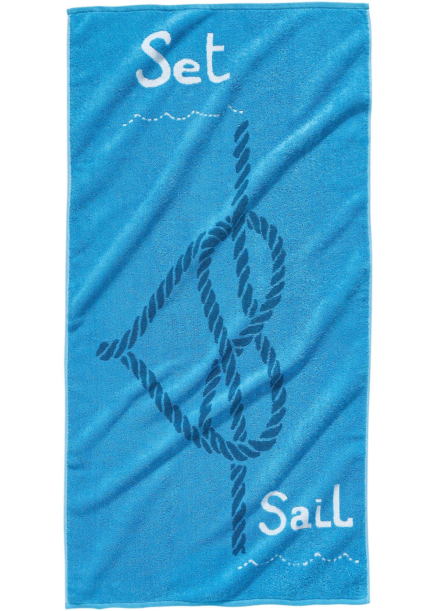 Drap de plage à motif marin