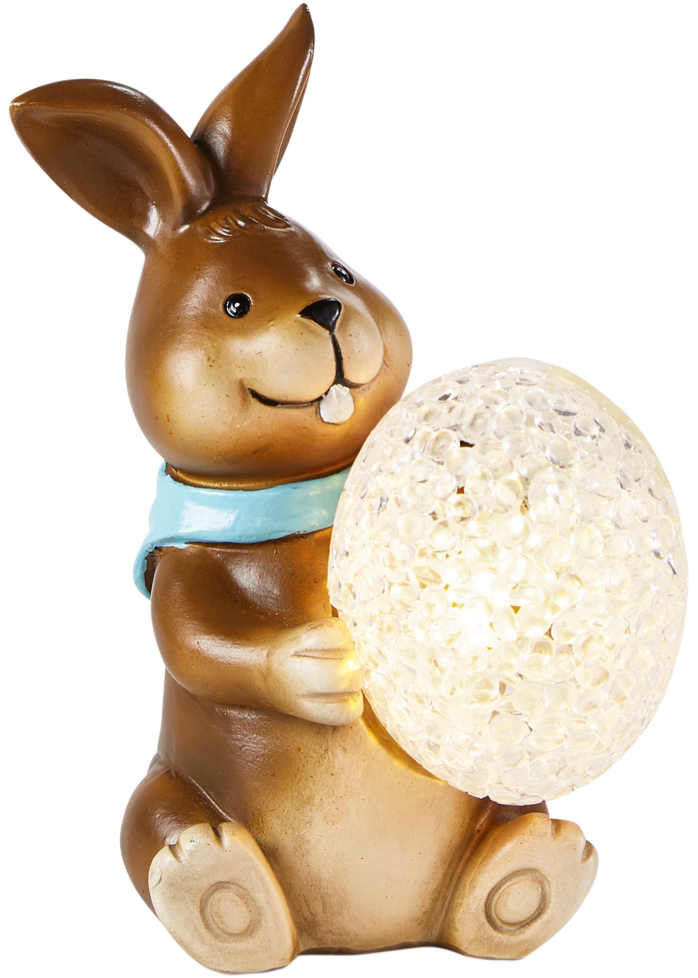 Figurine déco LED lapin avec œuf