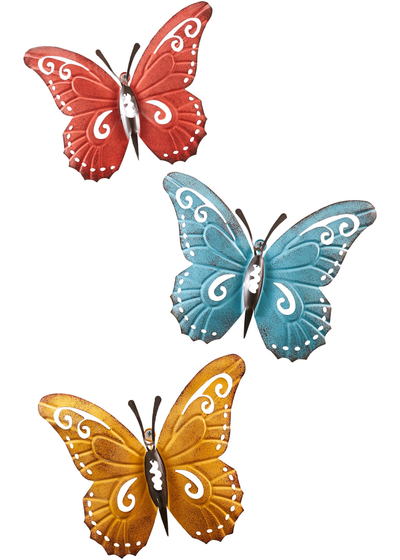 Décoration murale en forme de papillon (Ens. 3 pces.)