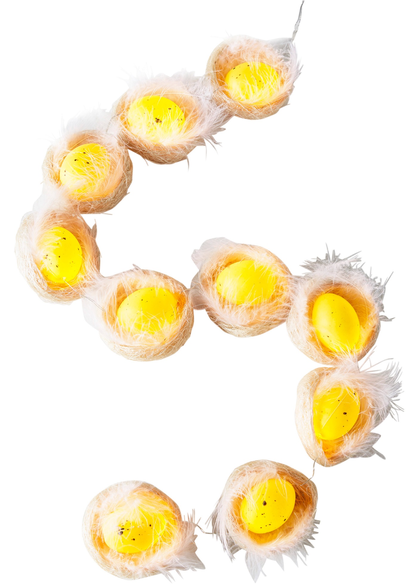 Guirlande lumineuse LED avec œufs dans un nid