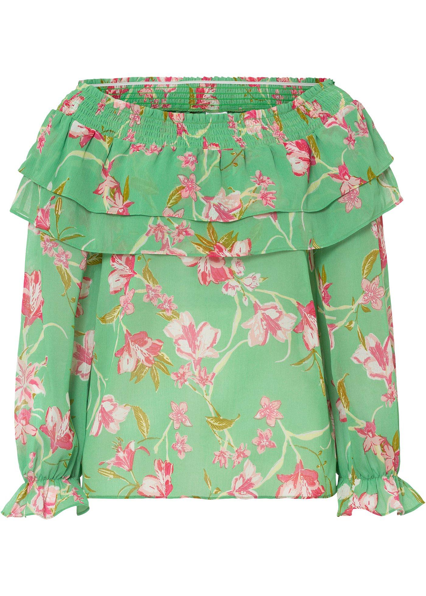 Blouse Carmen à imprimé fleuri