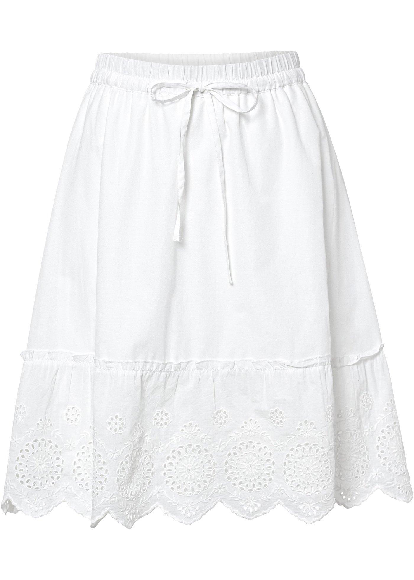 Jupe à broderie ajourée