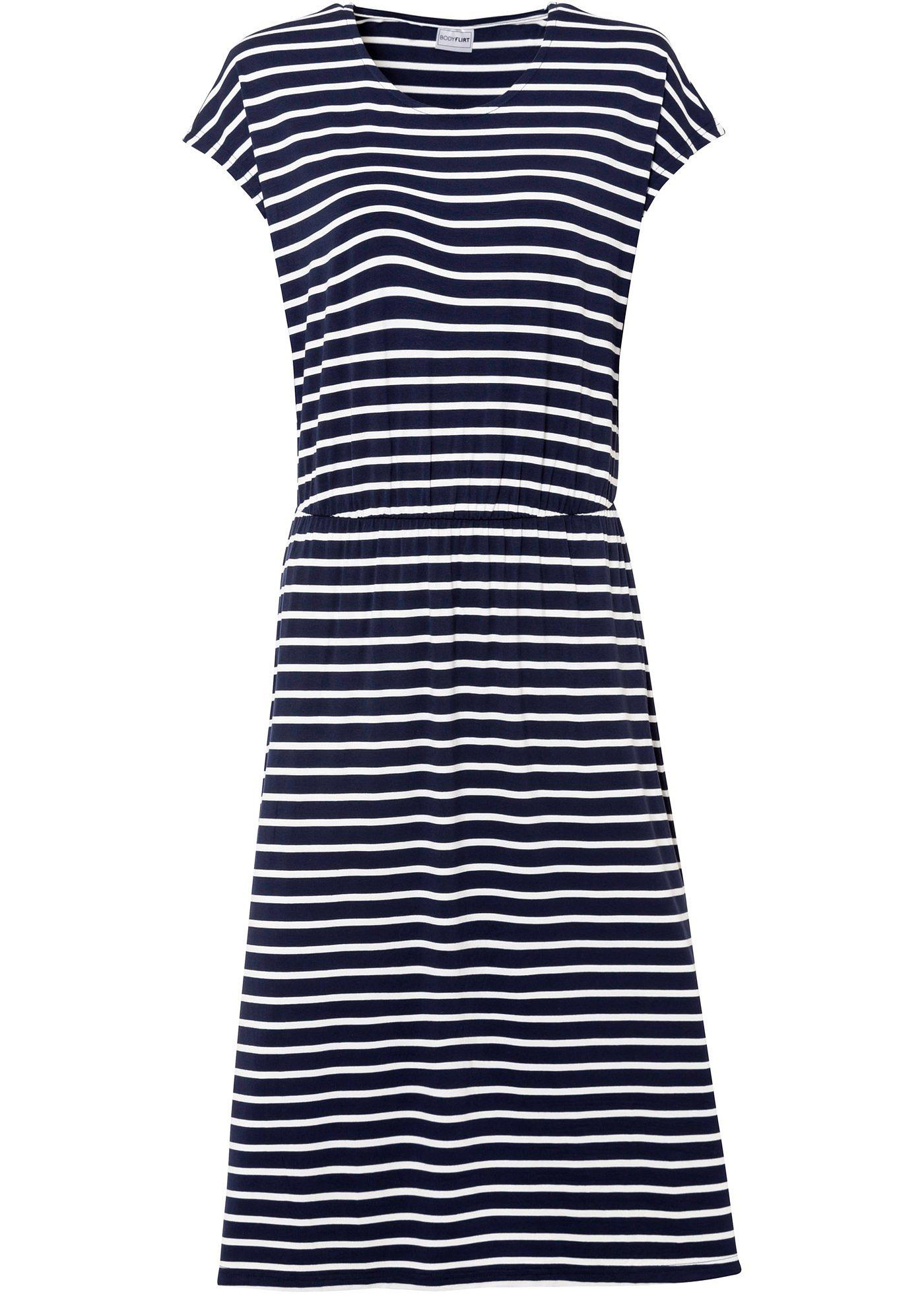 Robe midi rayée en viscose durable