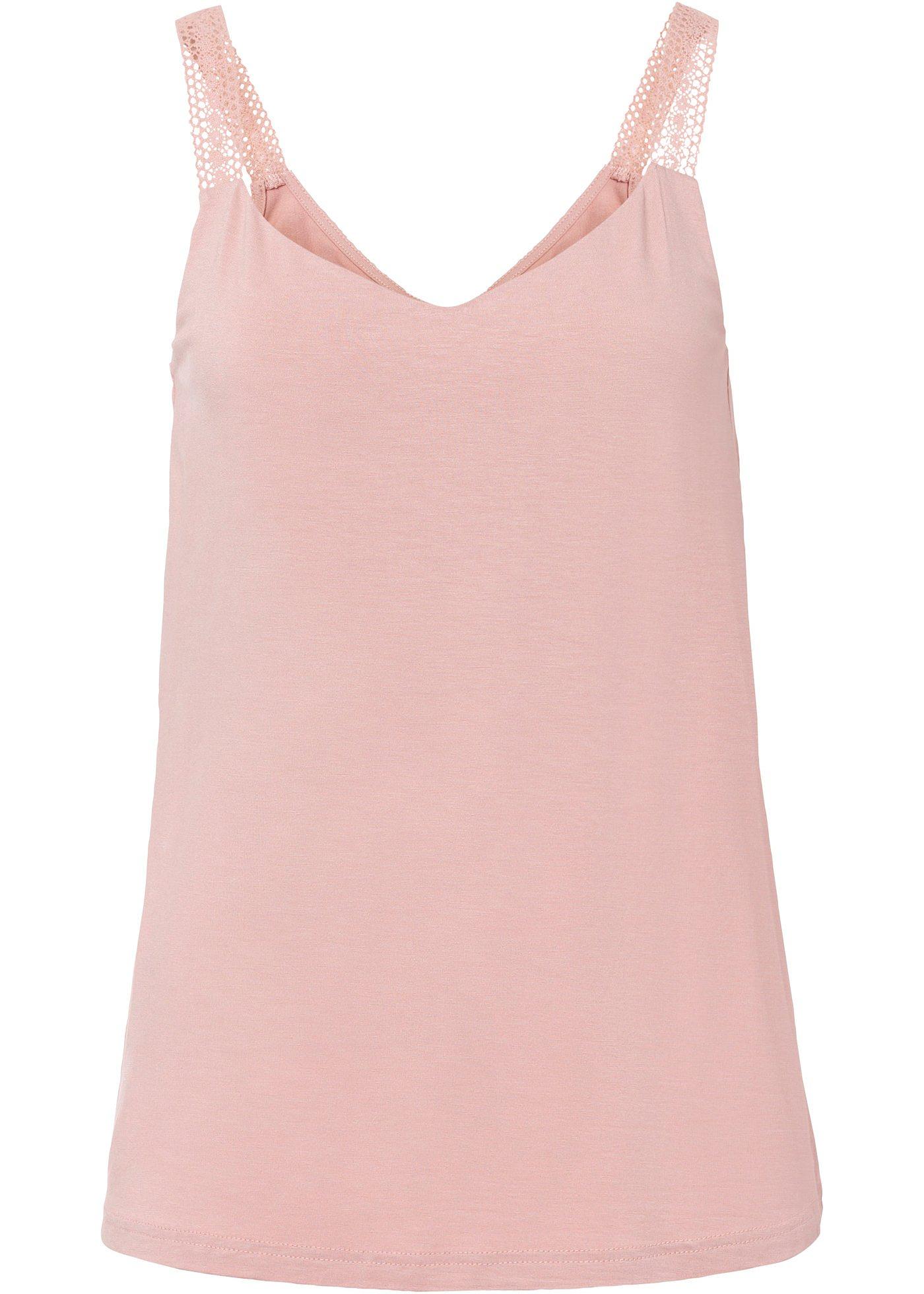 Top à bretelles en dentelle en viscose durable