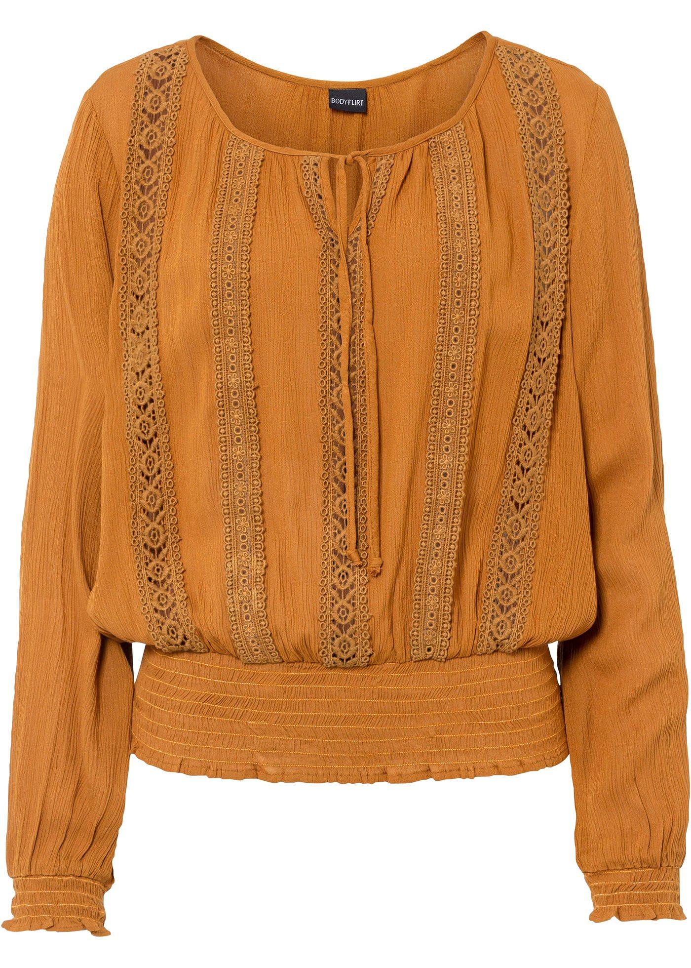 Blouse avec dentelle au crochet