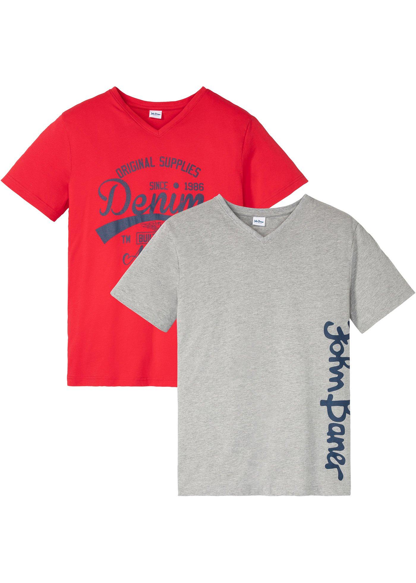 Lot de 2 T-shirts à col V