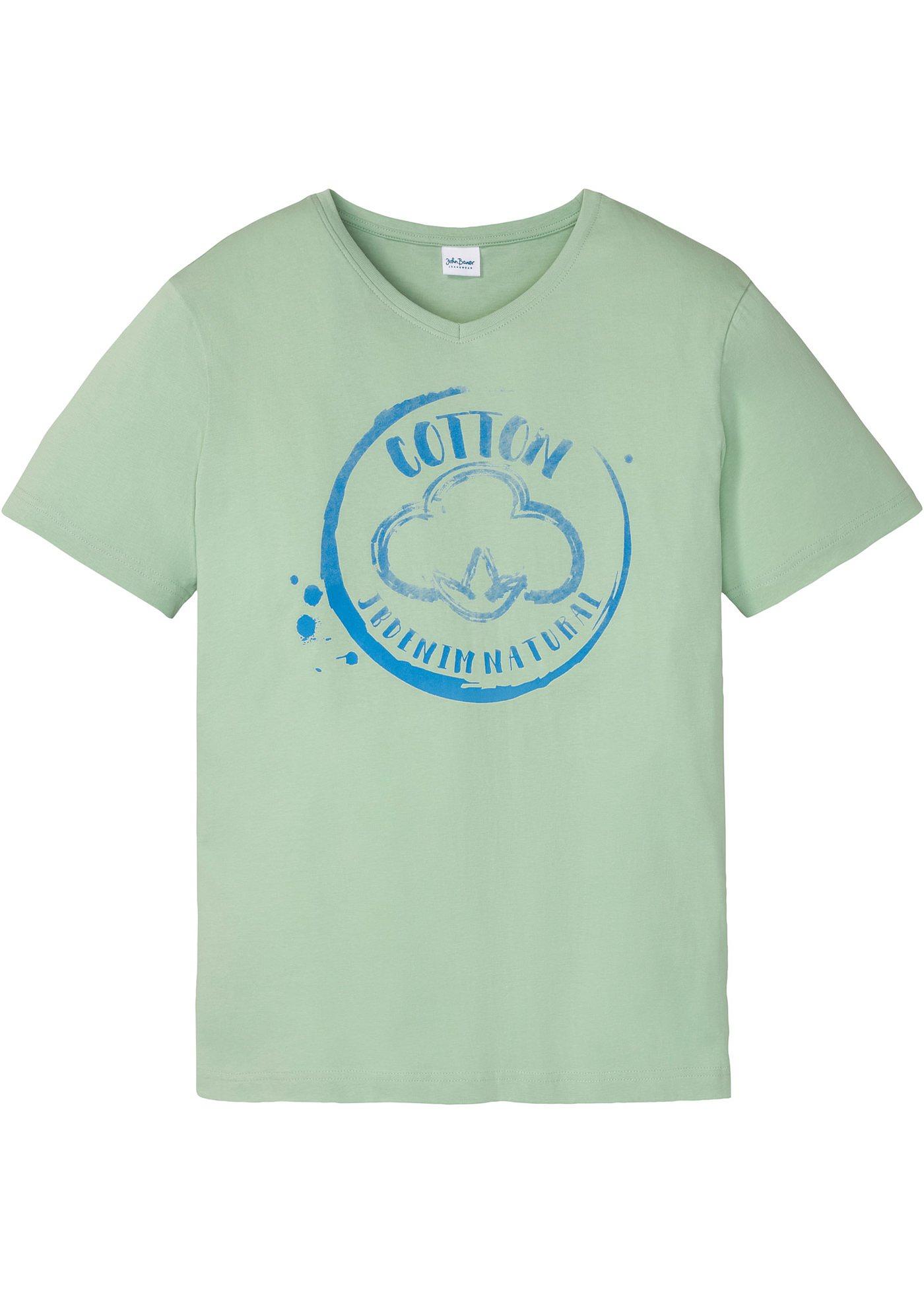 T-shirt en coton bio doux avec col en V