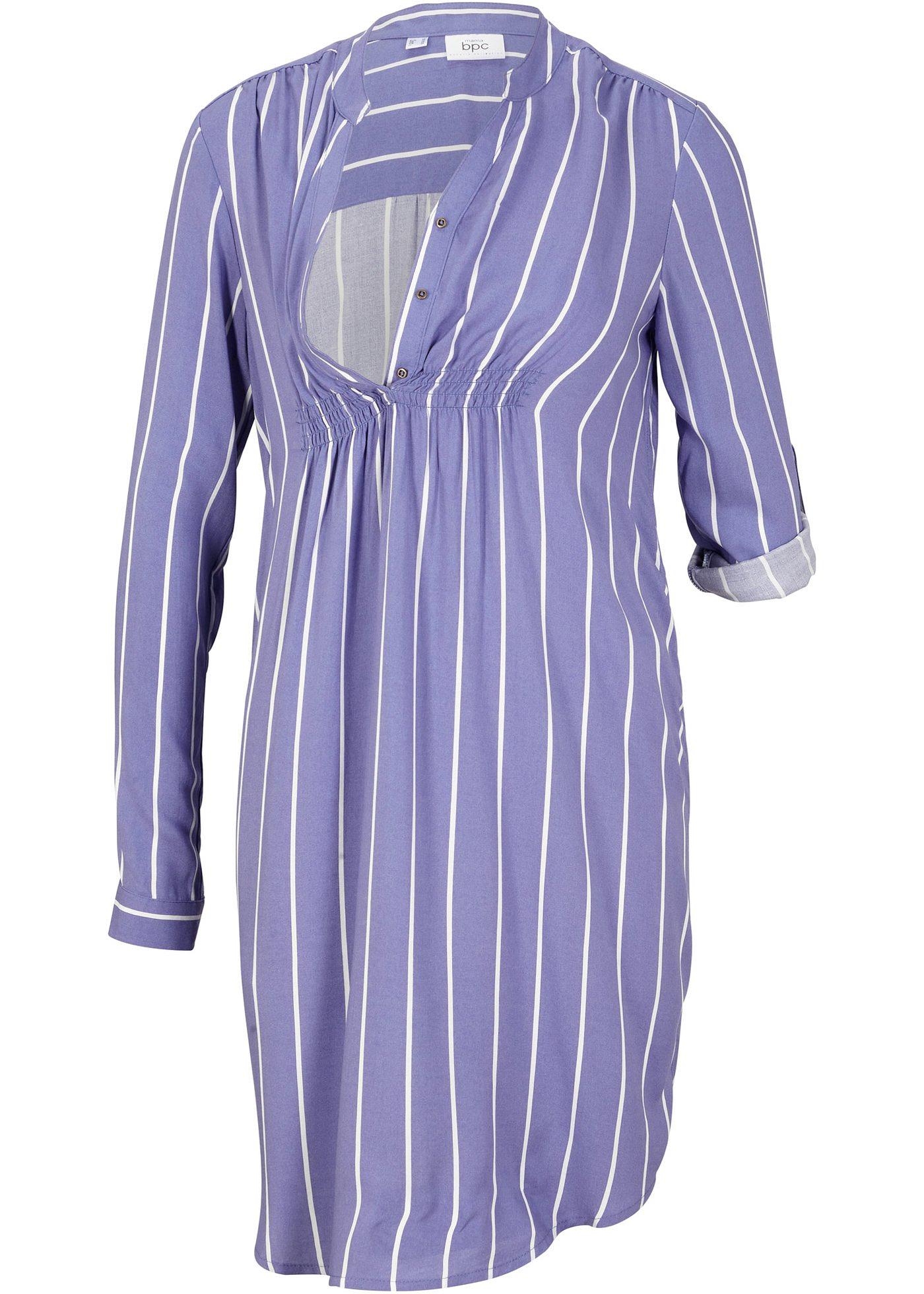 Robe-chemise de grossesse avec fonction allaitement en viscose