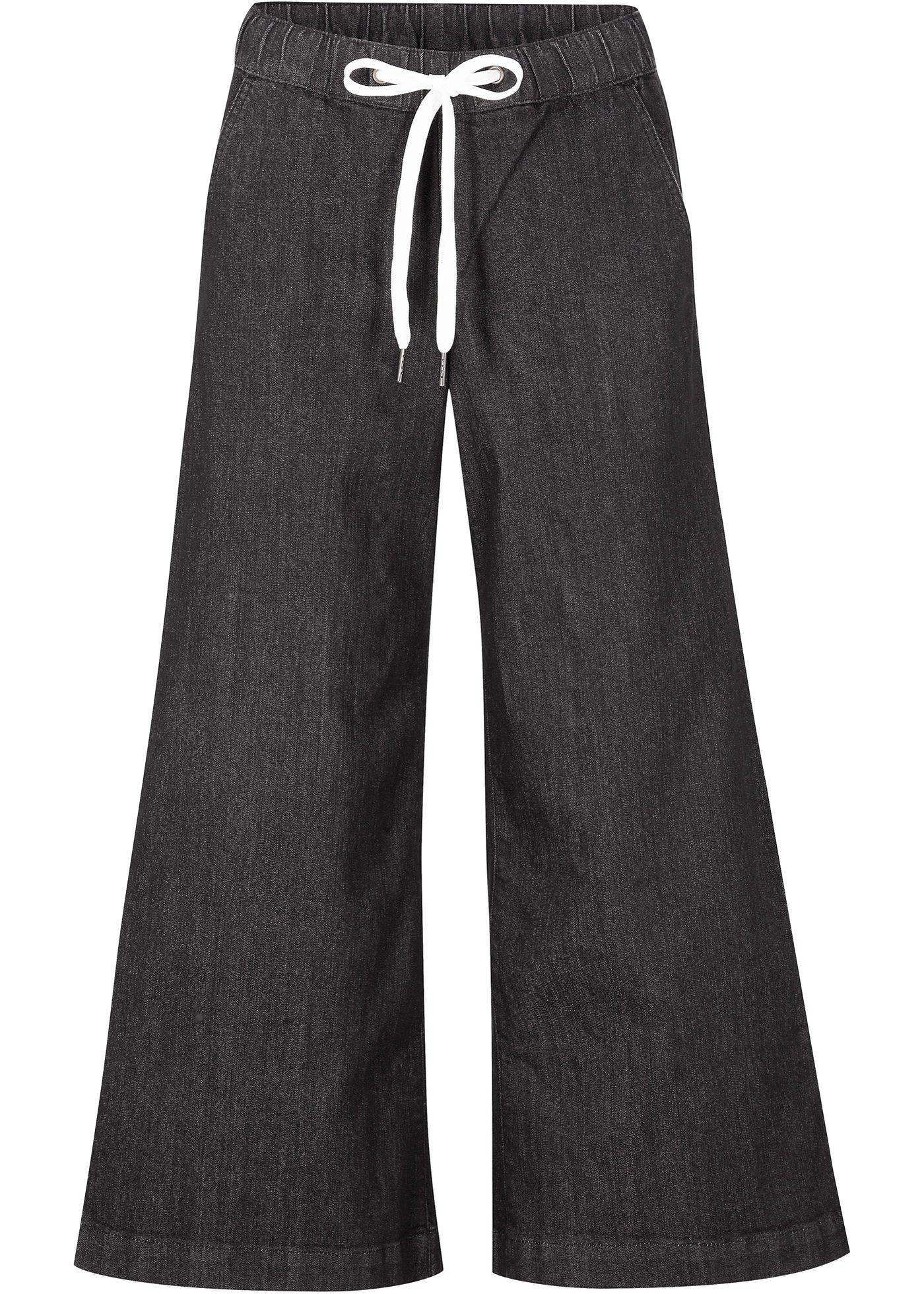 Pantalon Marlène en confort stretch avec cordon à nouer et taille confortable