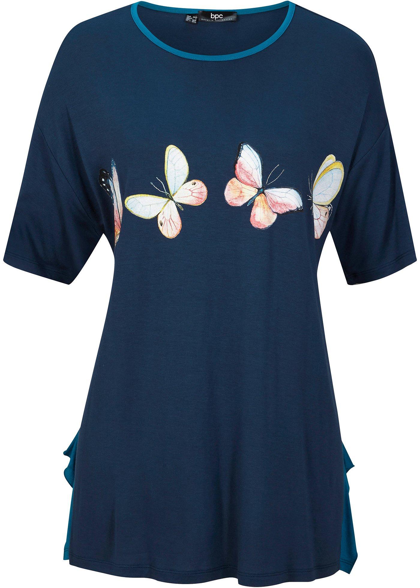 T-shirt à pans, manches 1/2