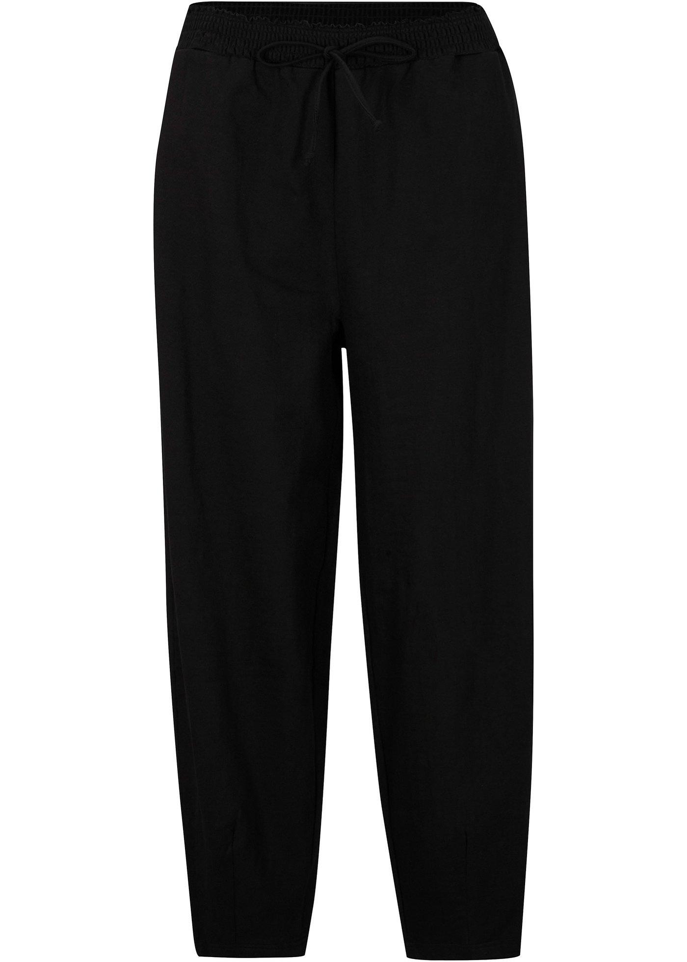 Pantalon en jersey avec jambes en O et taille confortable, longueur cheville