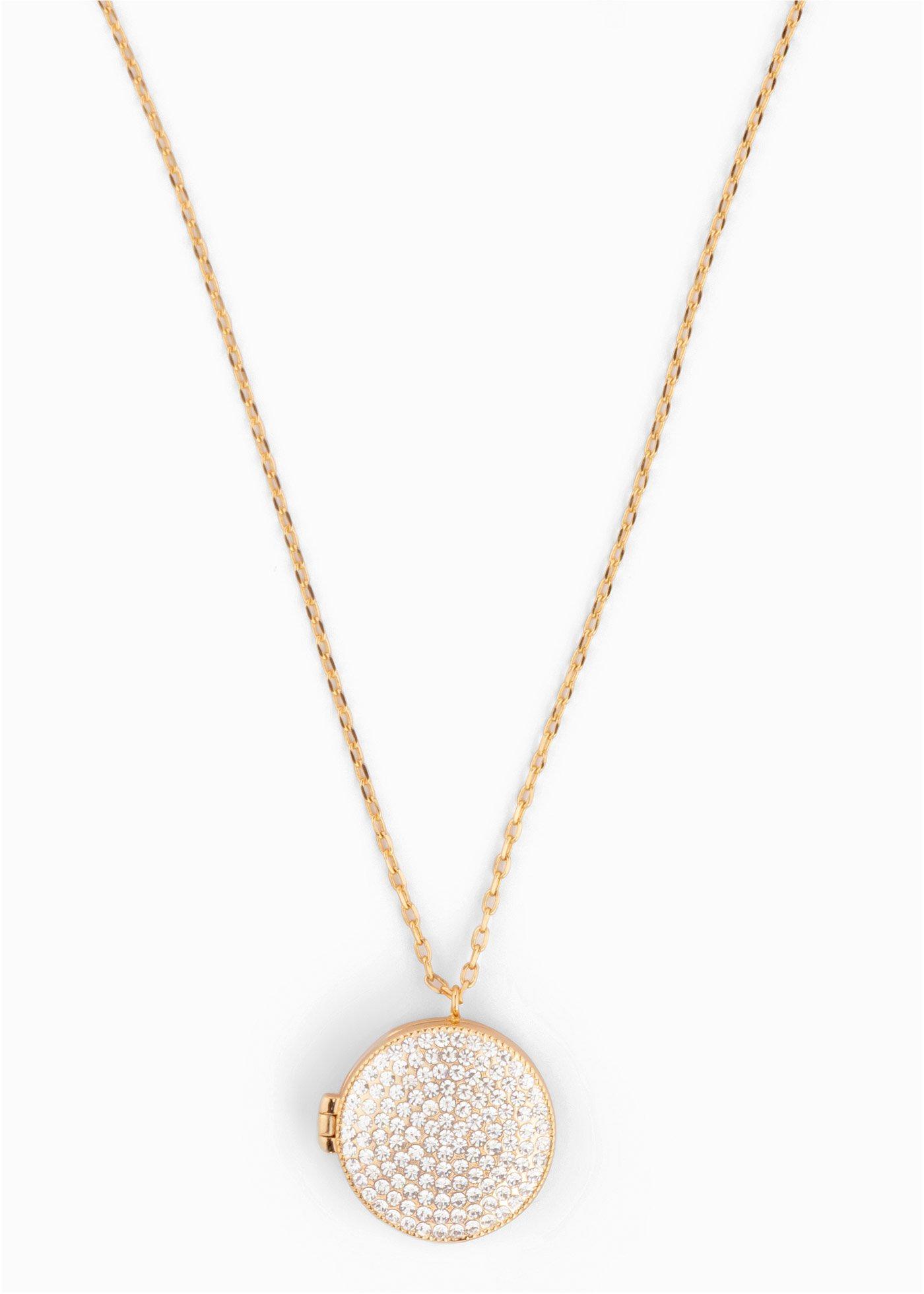 Collier médaillon avec zirconium