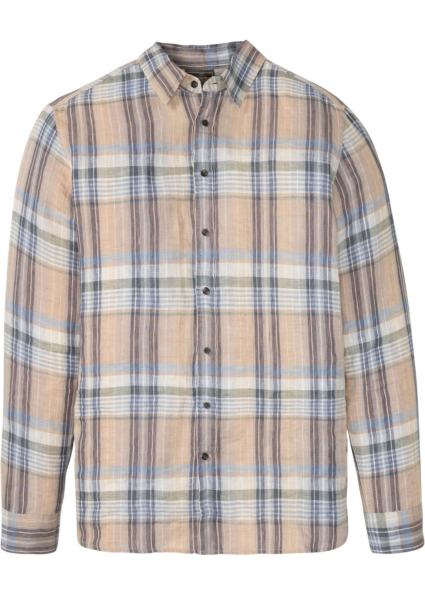 Chemise en lin, manches longues