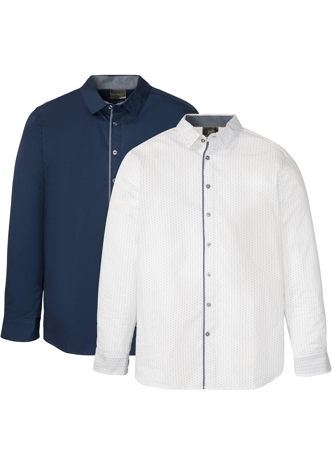 Lot de 2 chemises business, manches longues