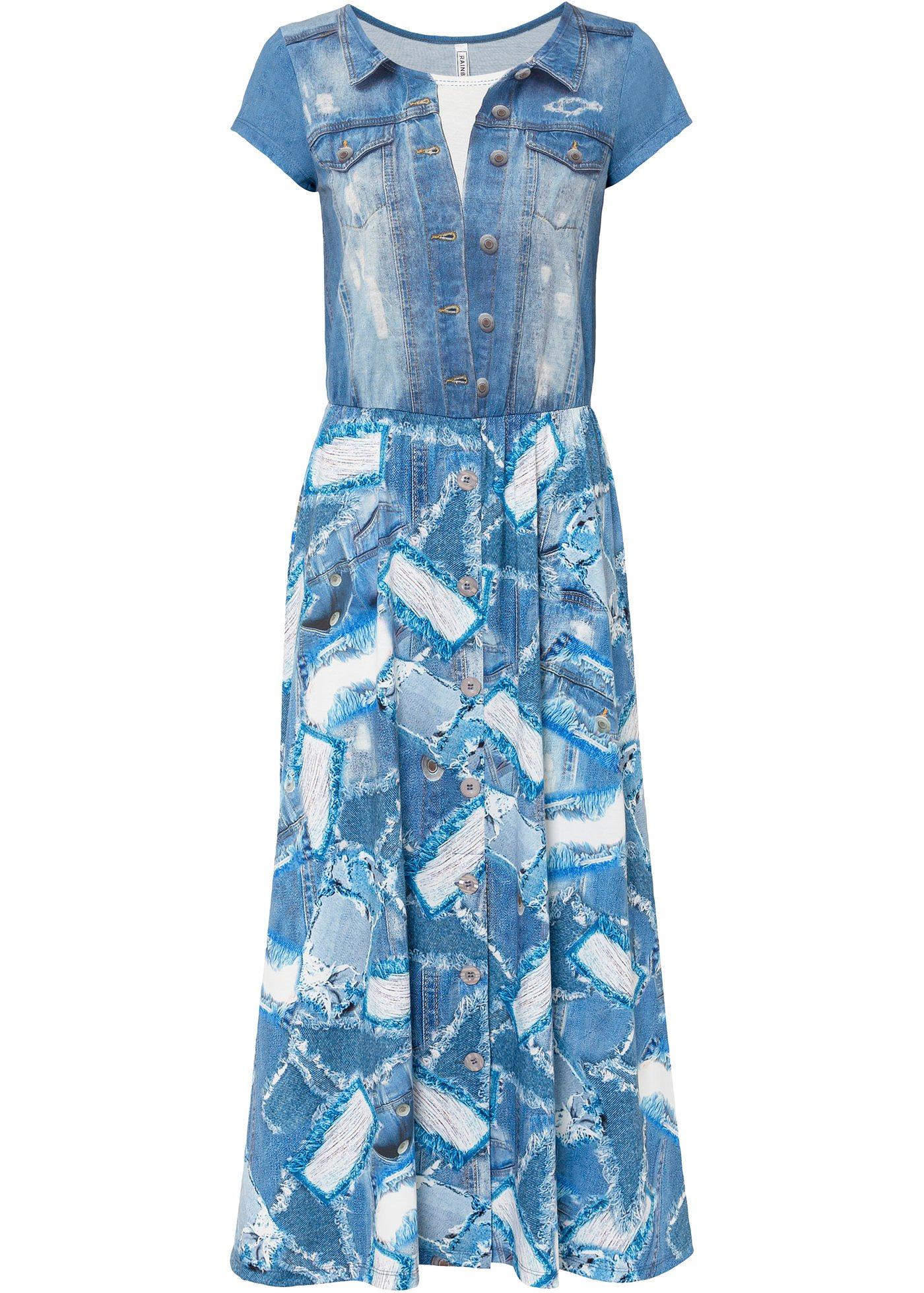 Robe longue look denim