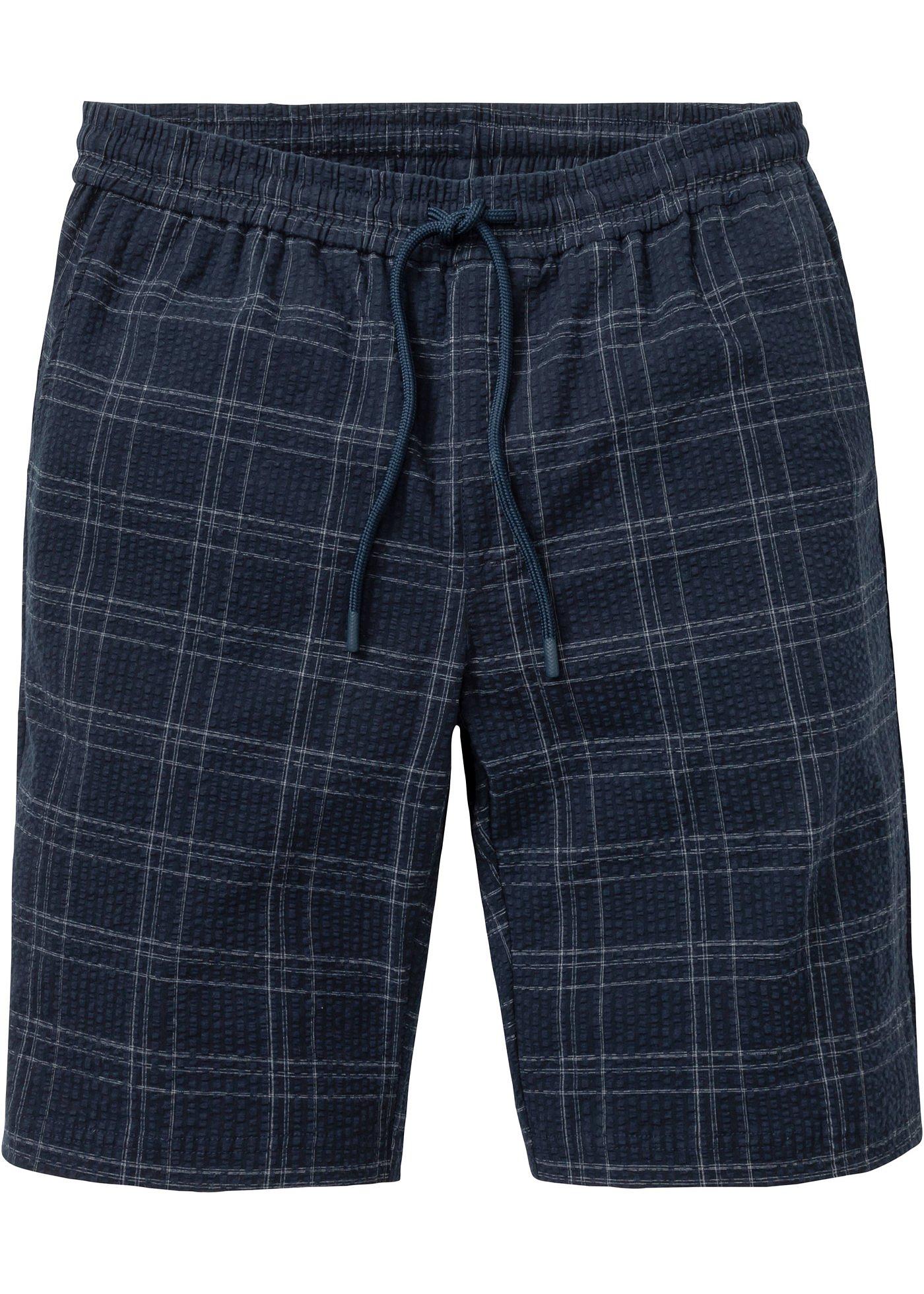 Bermuda à enfiler en seersucker, Regular Fit