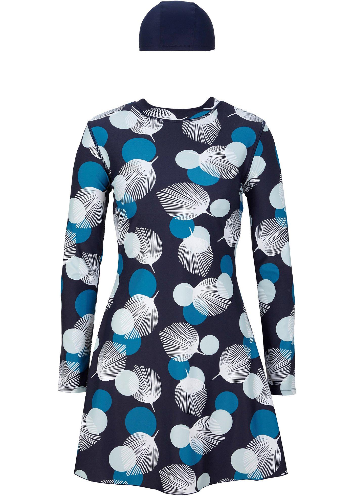 T-shirt de bain + bonnet de bain (Ens. 2 pces.) séchage rapide anti-UV