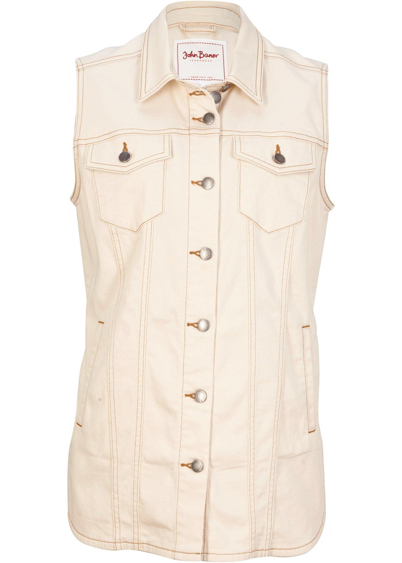 Veste en jean sans manches en coton bio