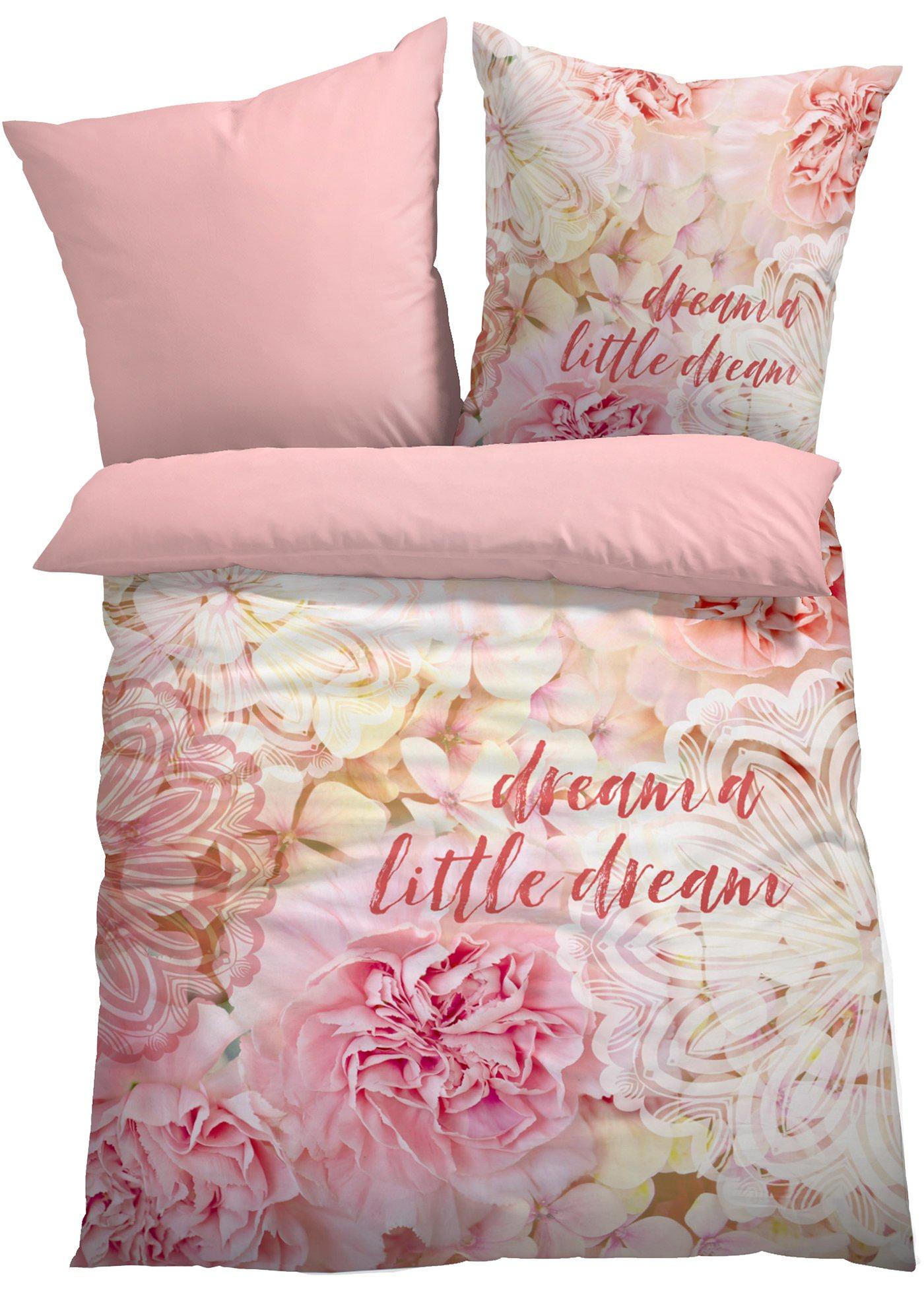 Parure de lit réversible motif floral