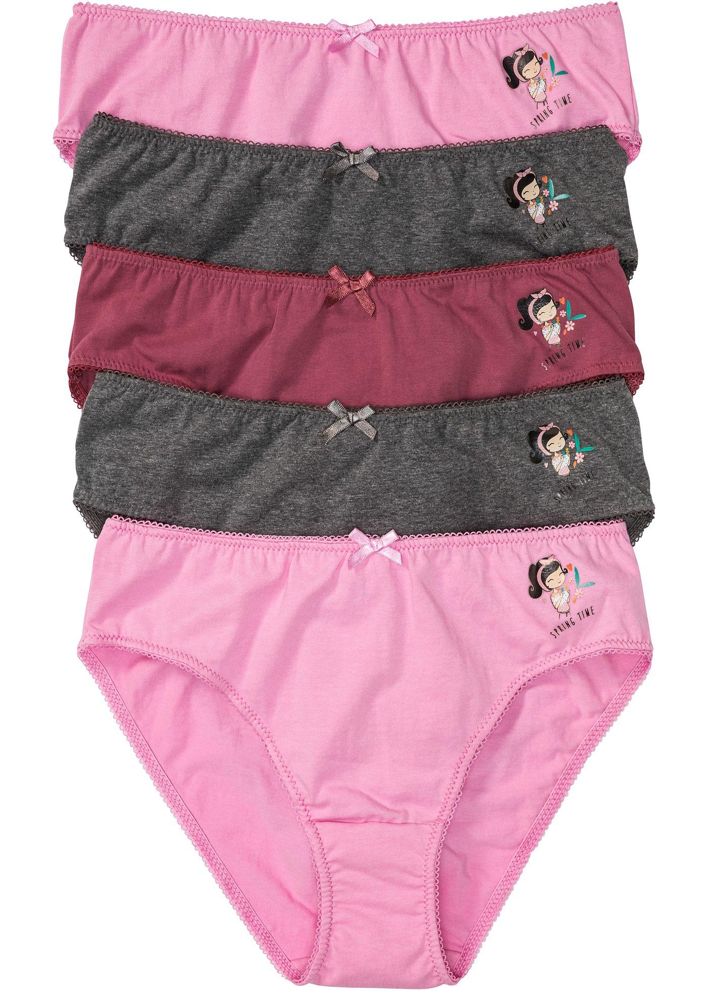 Lot de 5 maxi slips avec coton bio