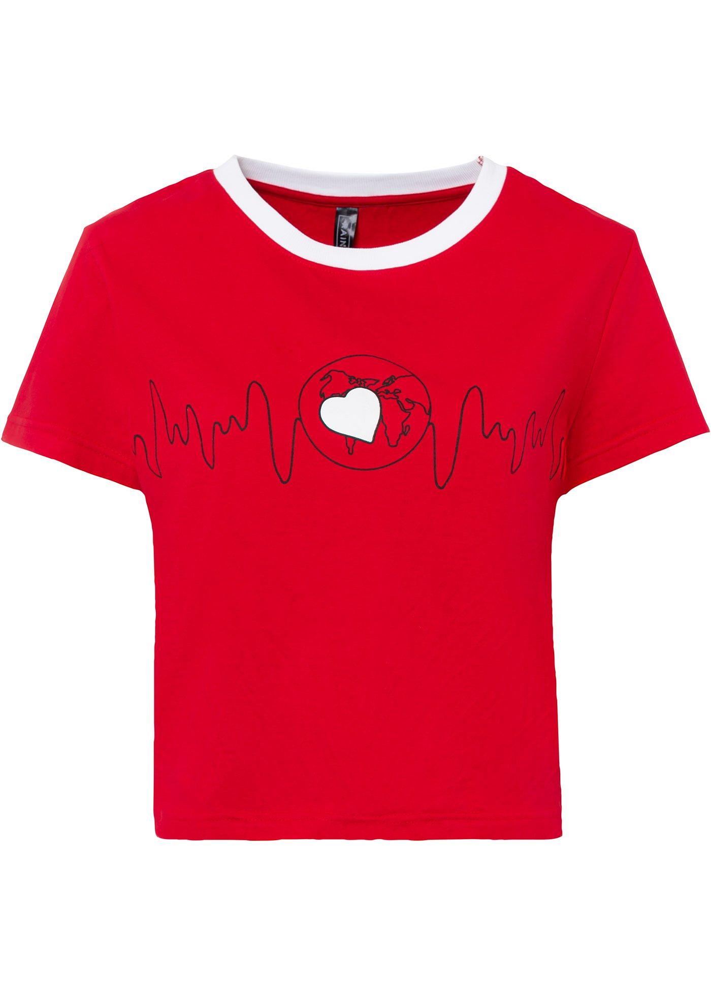 T-shirt manches courtes avec imprimé en coton bio