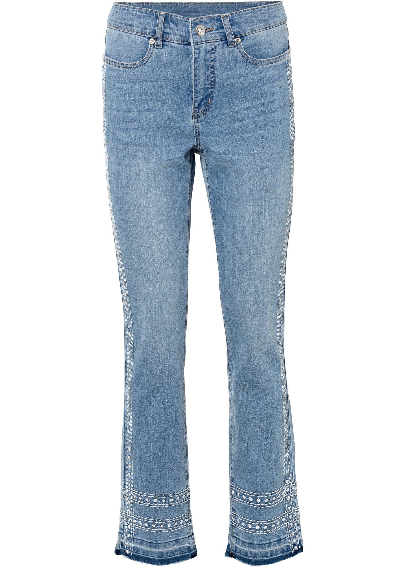 Image de Jean extensible avec broderie