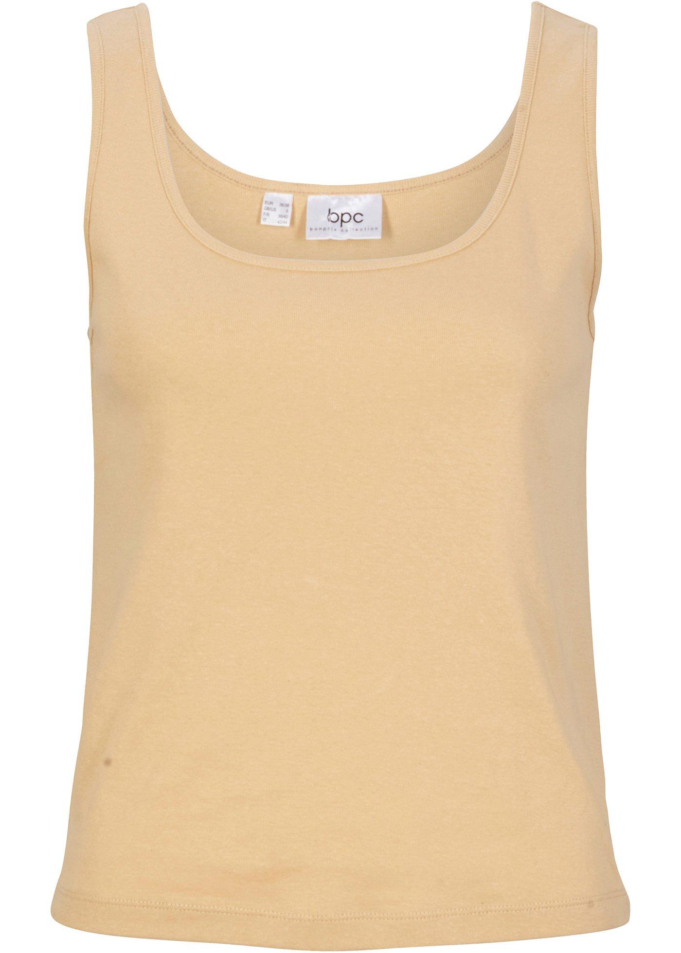 Top côtelé avec larges bretelles