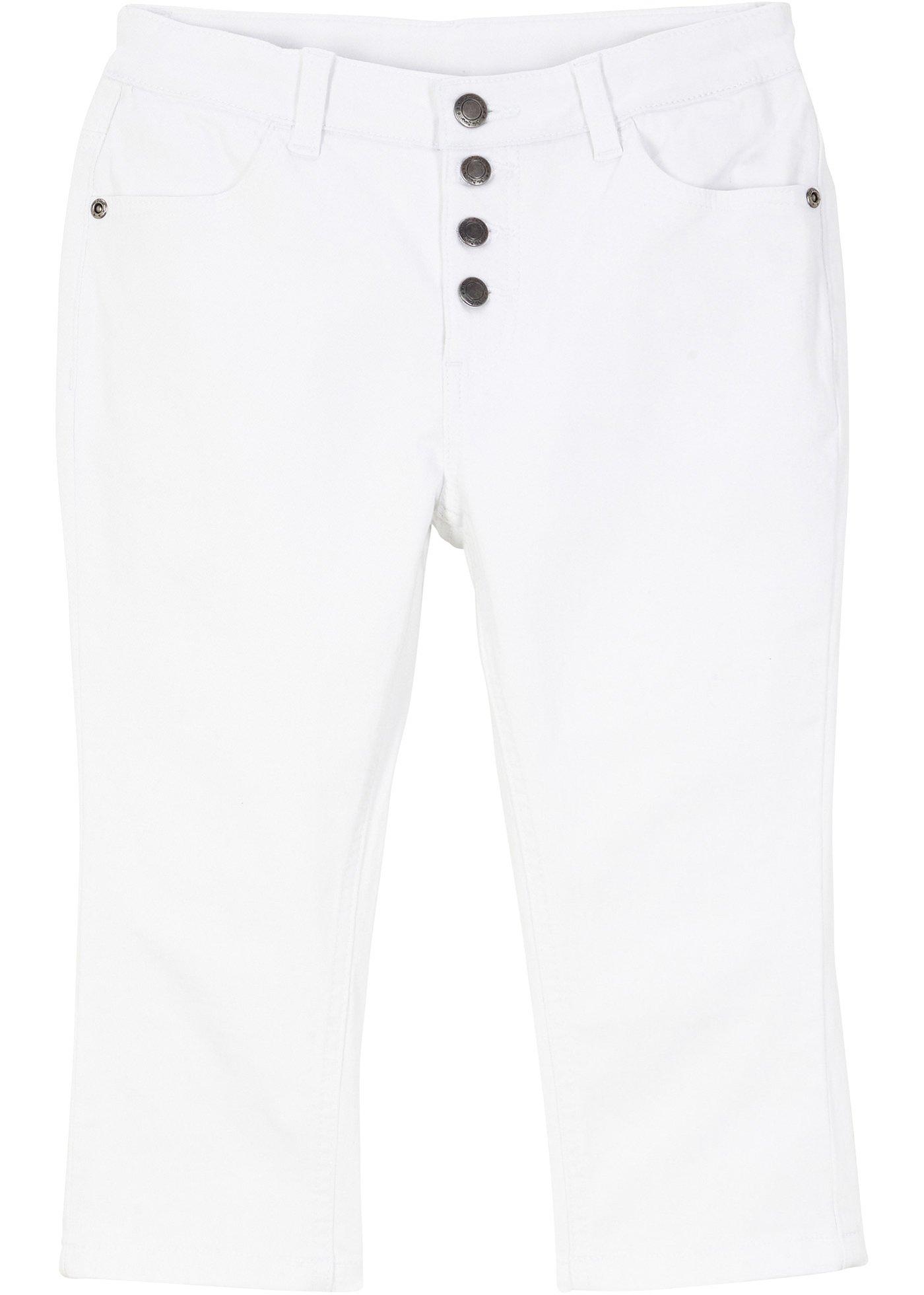 Pantalon corsaire fille en twill avec coton bio
