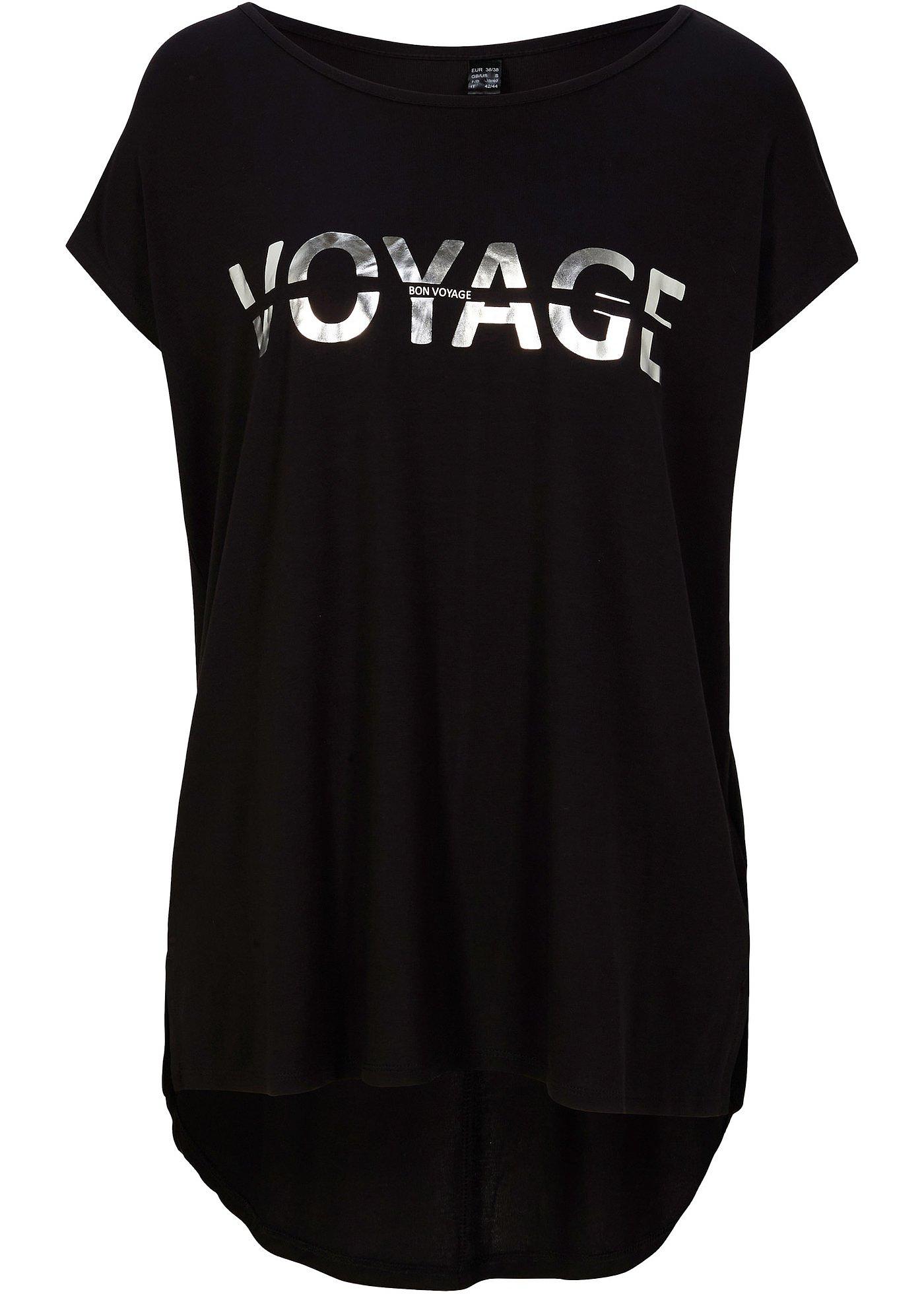 T-shirt long à imprimé métallique