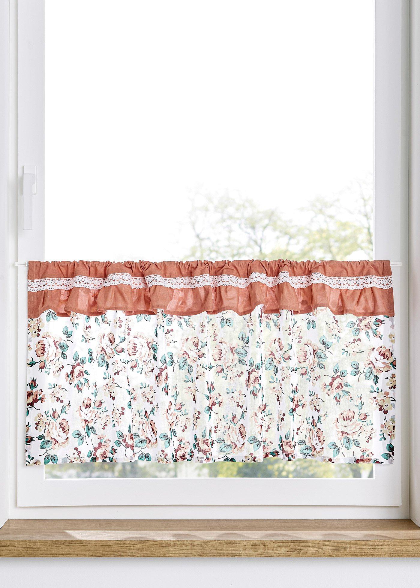 Brise-bise coton bio à imprimé floral