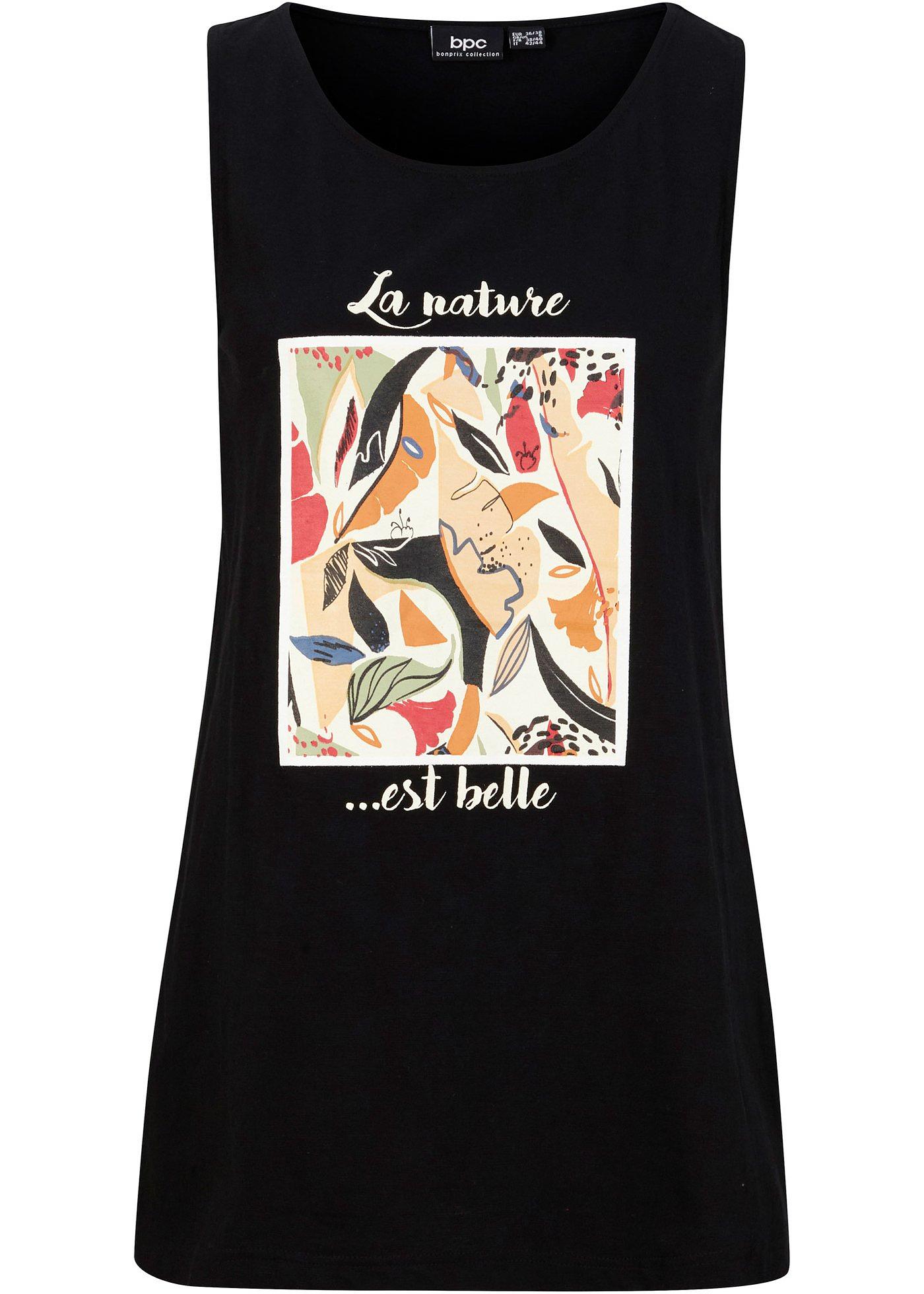 Top coupe trapèze, imprimé