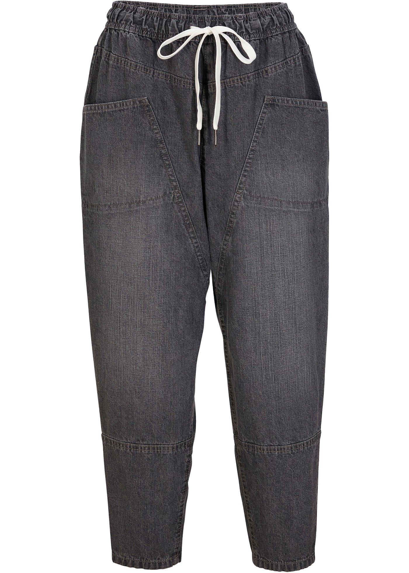 Image de Jean coupe en O avec grandes poches et taille confortable, longueur 7/8