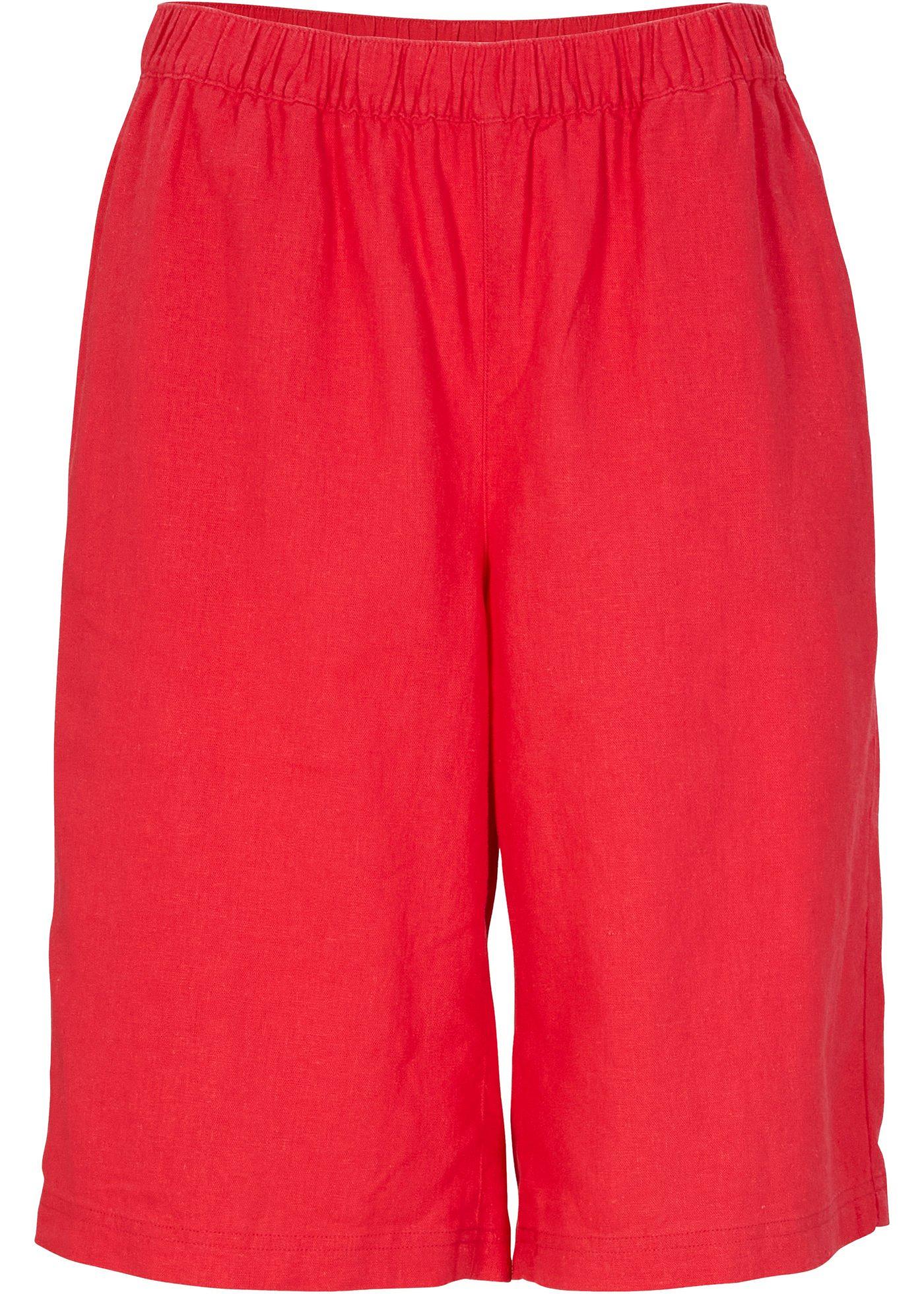 Bermuda mélangé lin avec taille confortable