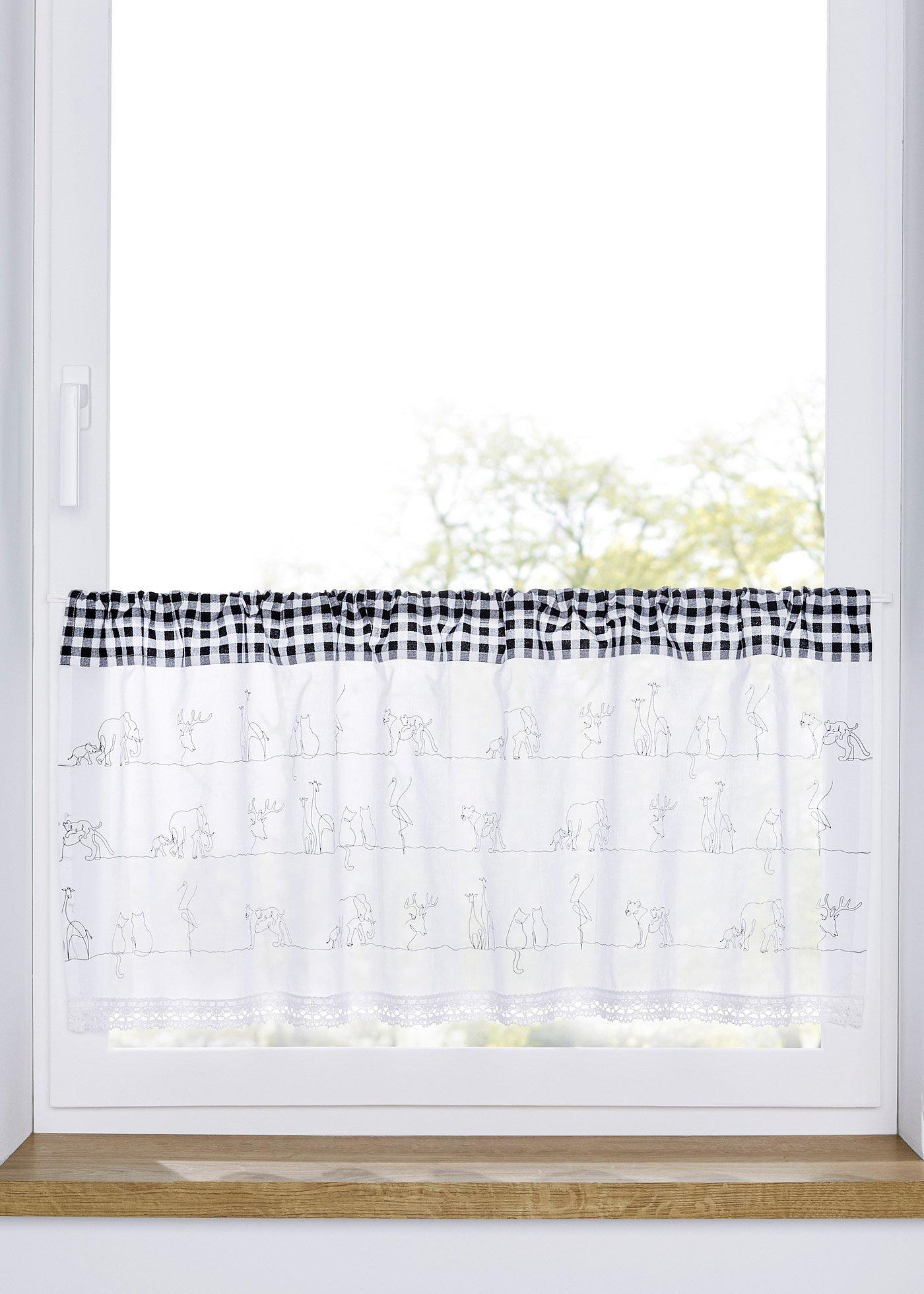 Brise-bise en coton bio avec motifs d'animaux