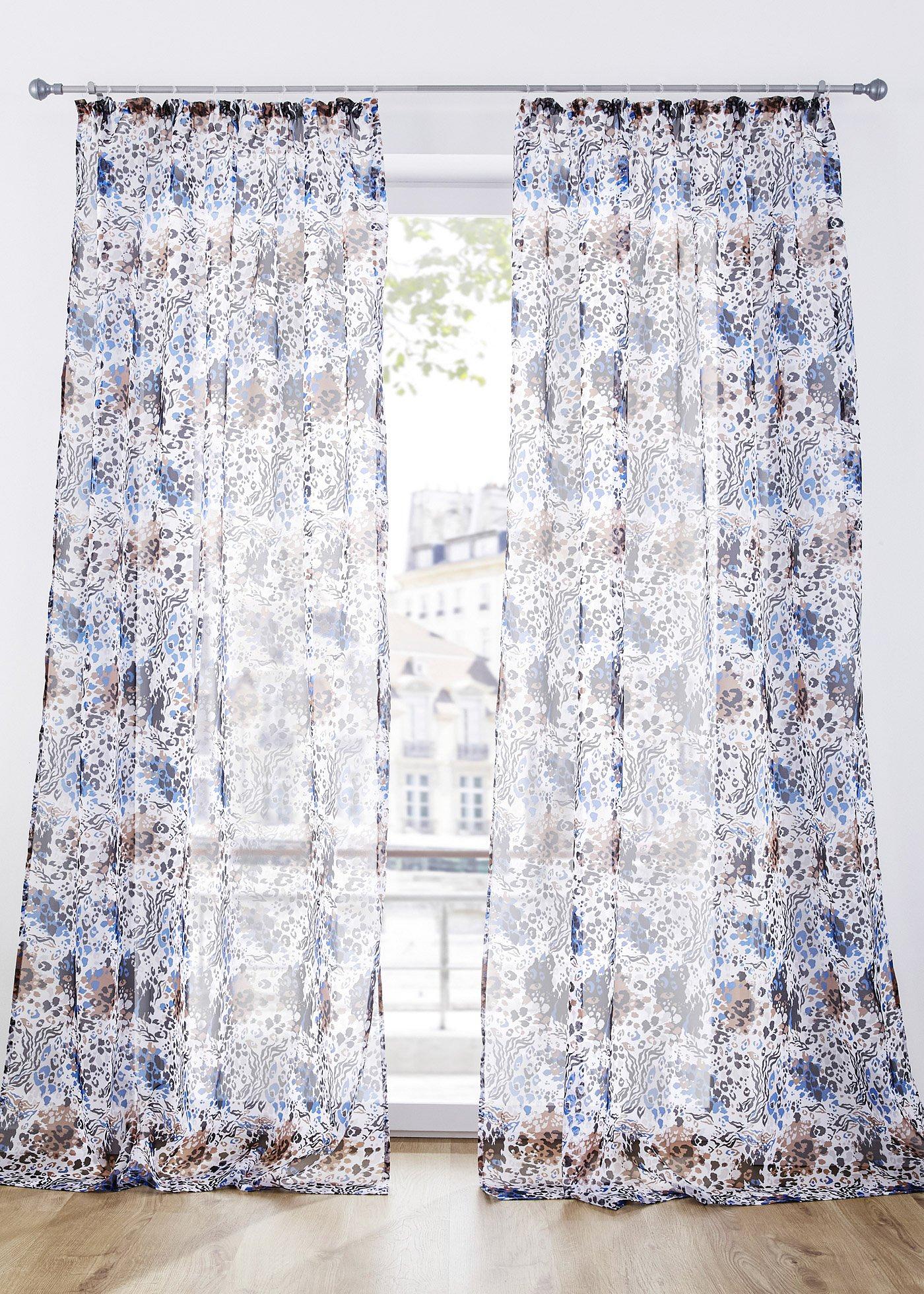 Voilage avec imprimé animal (1 pce.)