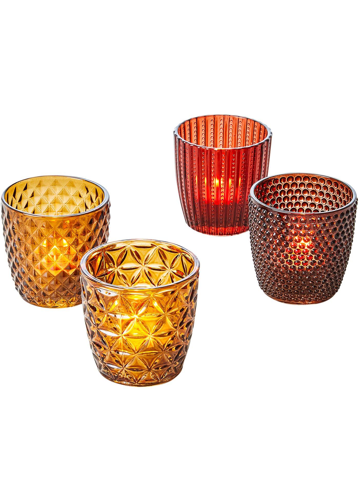 Porte-bougie chauffe-plat (Ens. 4 pces.)