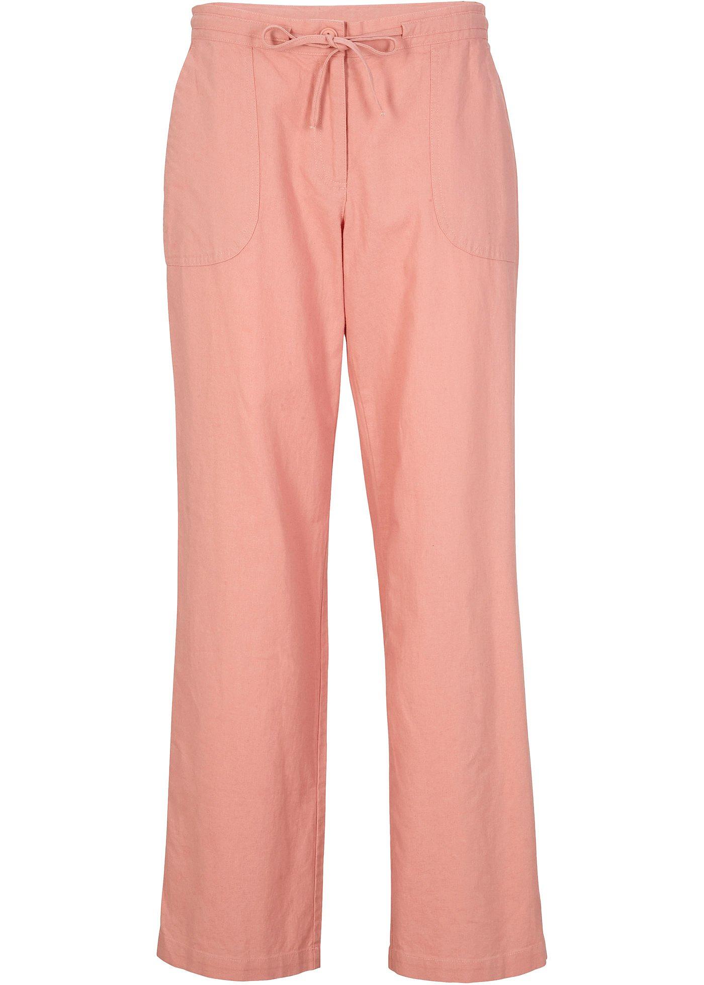 Pantalon en lin jambes larges