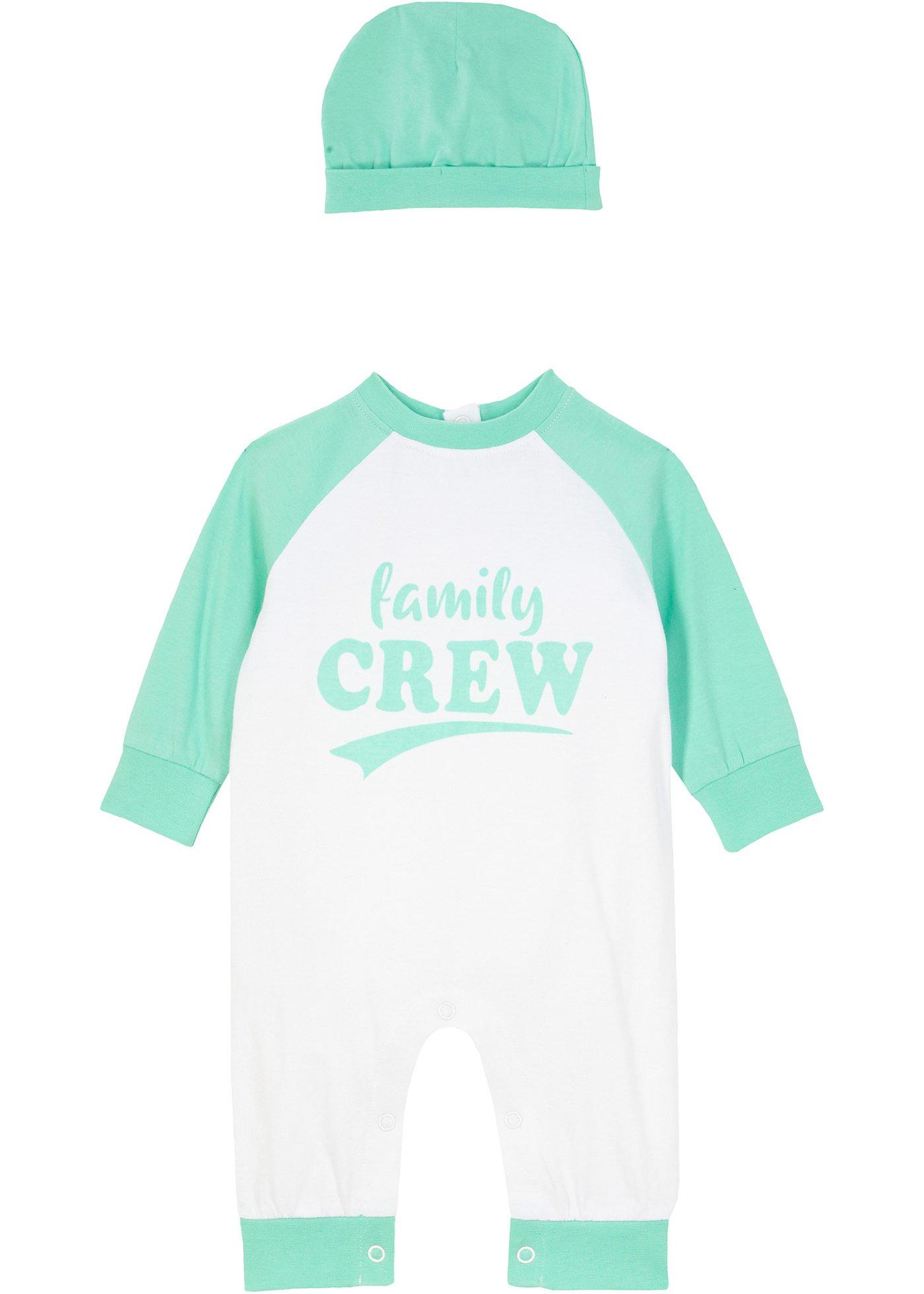 Combinaison bébé + bonnet (Ens. 2 pces.) coton bio